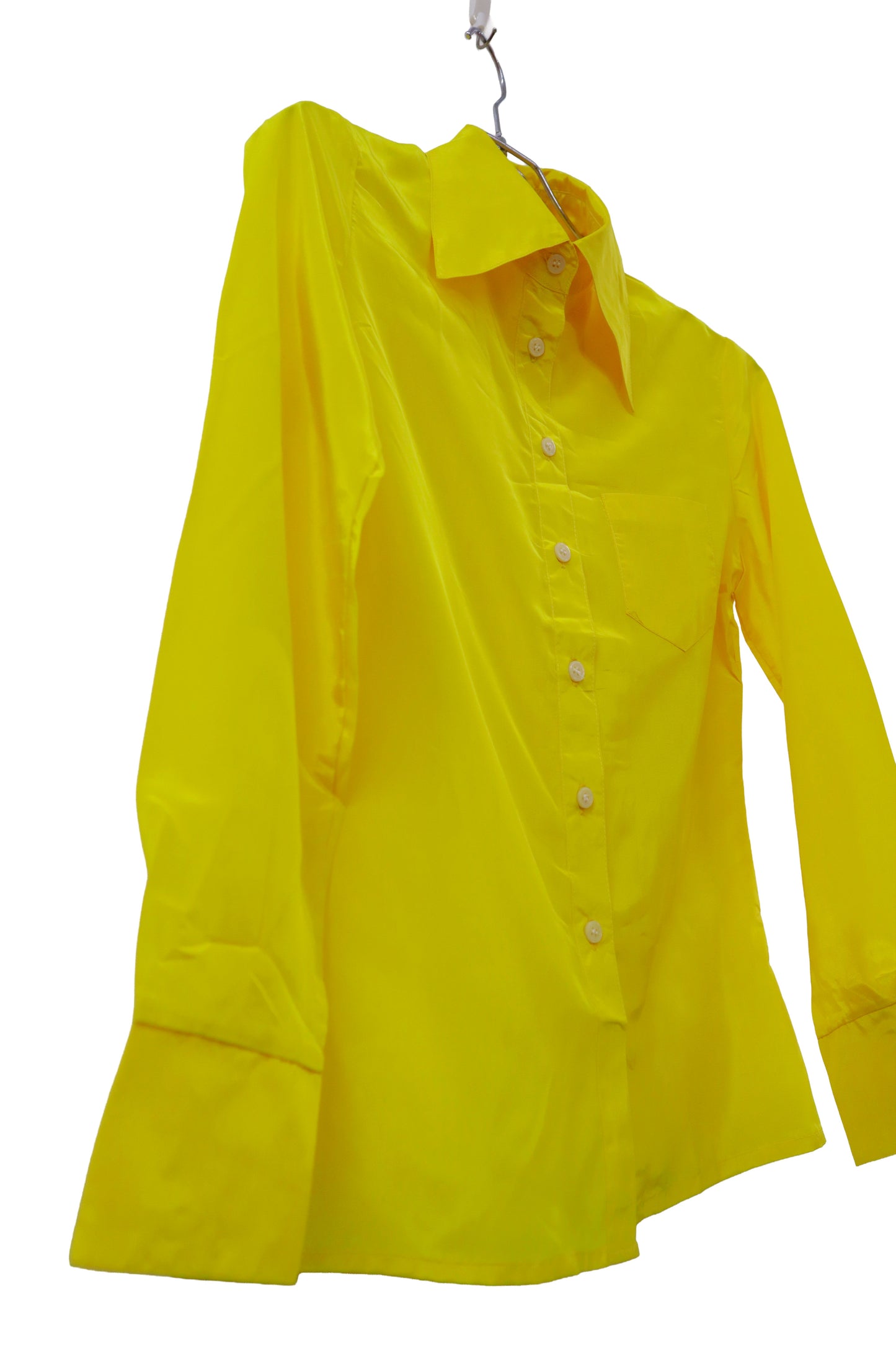70's polyester satin shirt/ NV［2511-169］