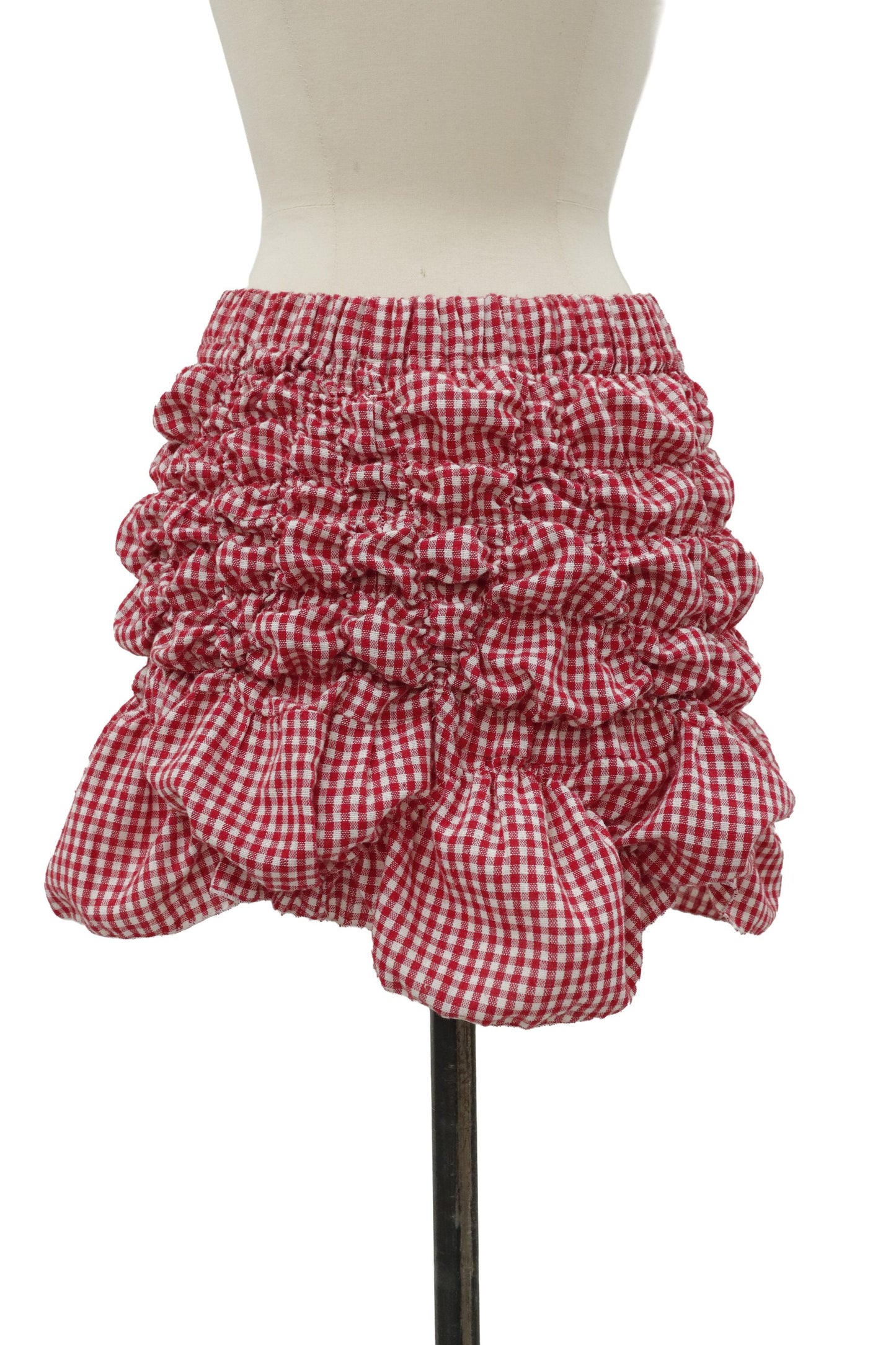 gingham ruffle skirt/KUSHA KUSHA PLAN/RM-［2607-054］