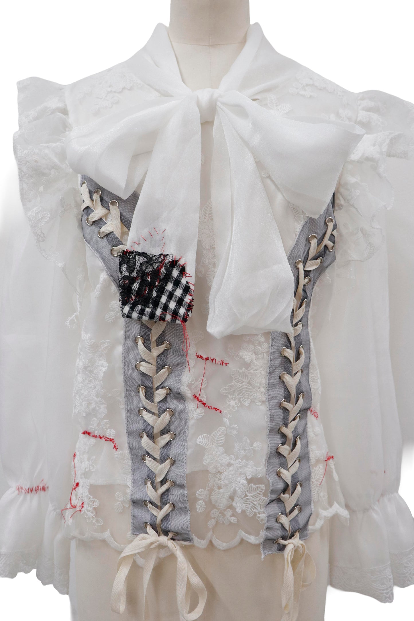 lace up repair shirt/RM-［2605-050］