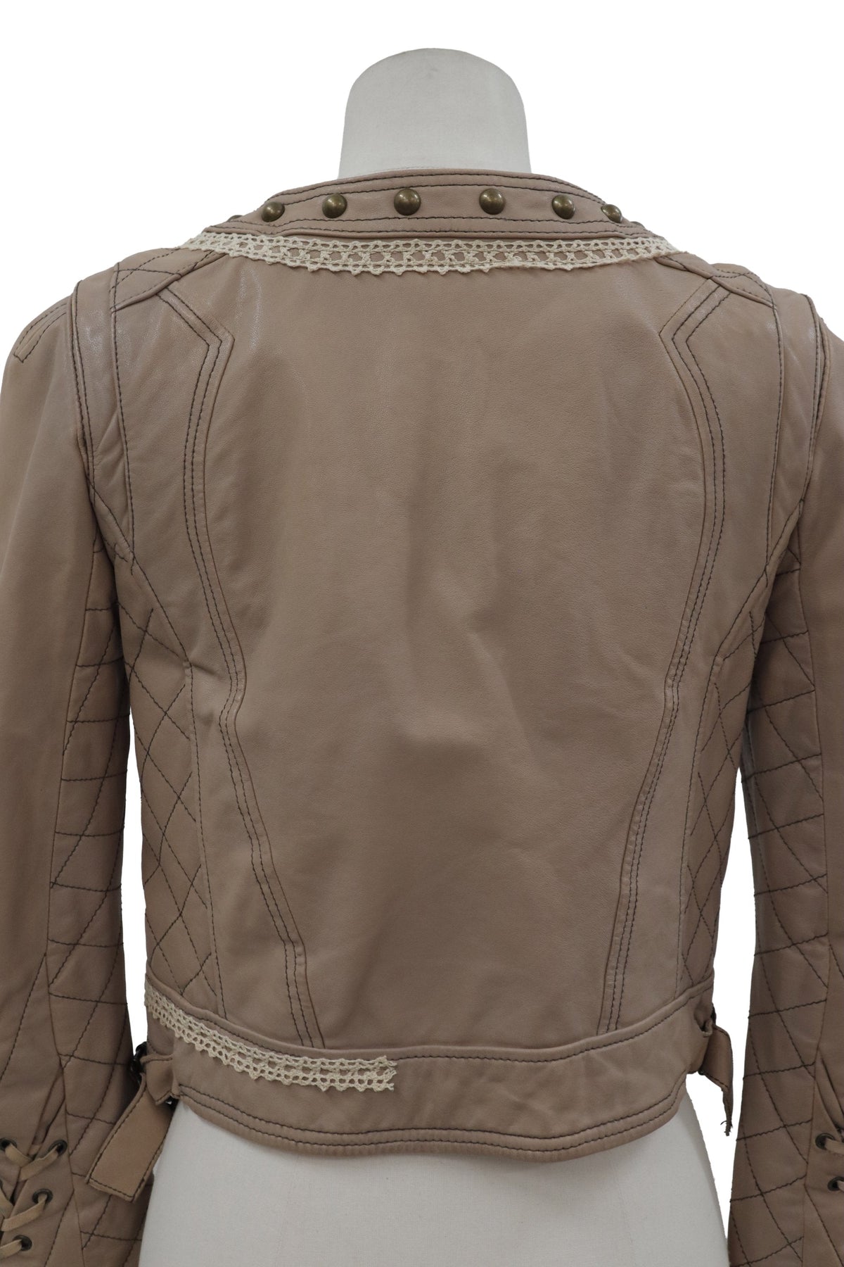 decorative leather jacket/RM-［2608-105］