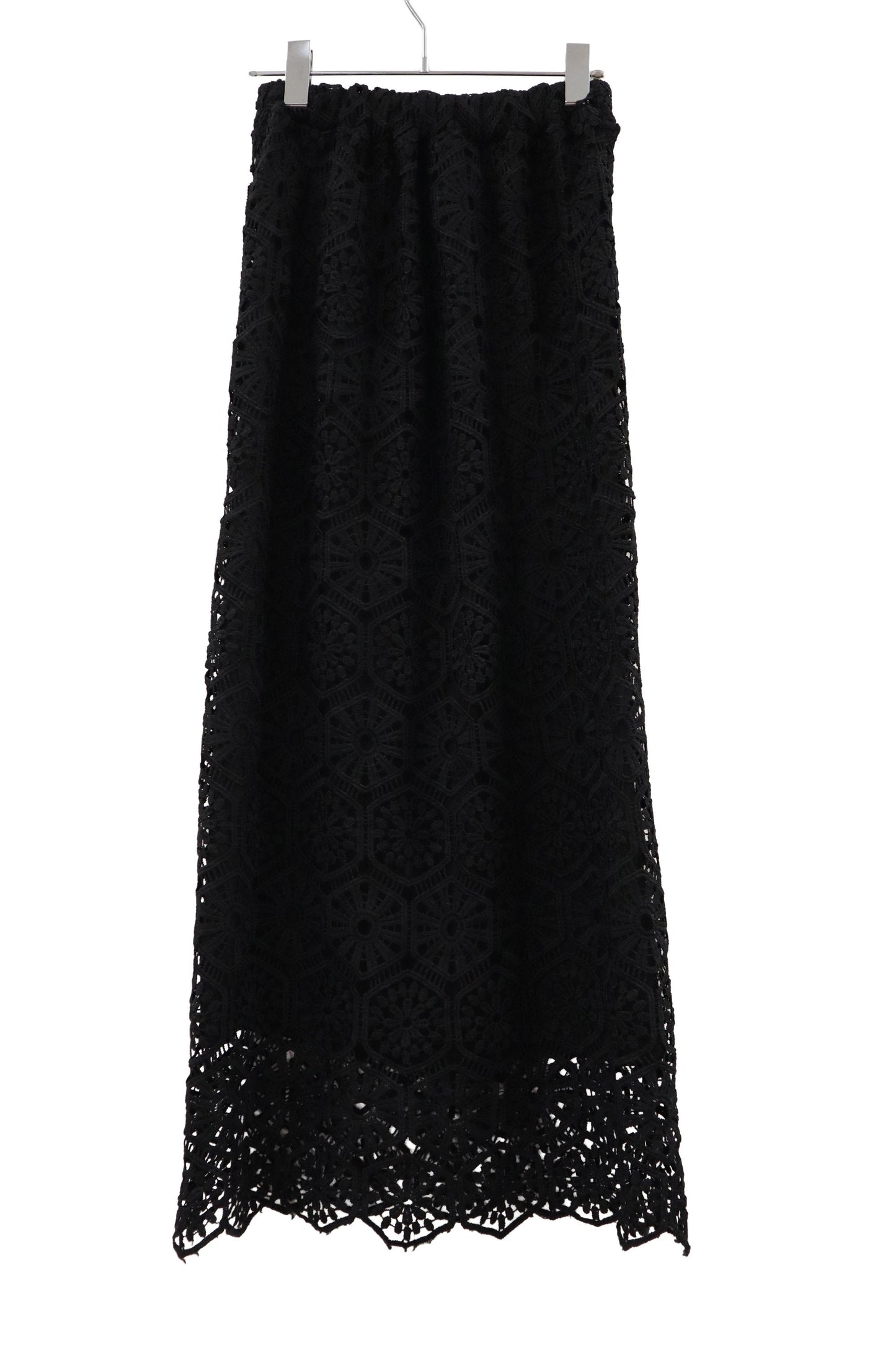lace pencil maxi skirt/RM-［2607-023］