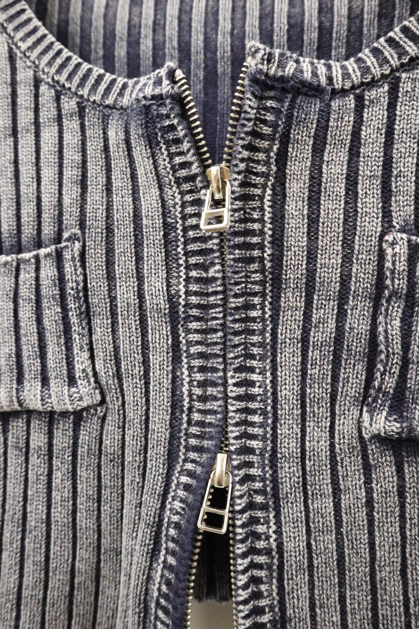 rib knit double ZIP/U-［2603-008］