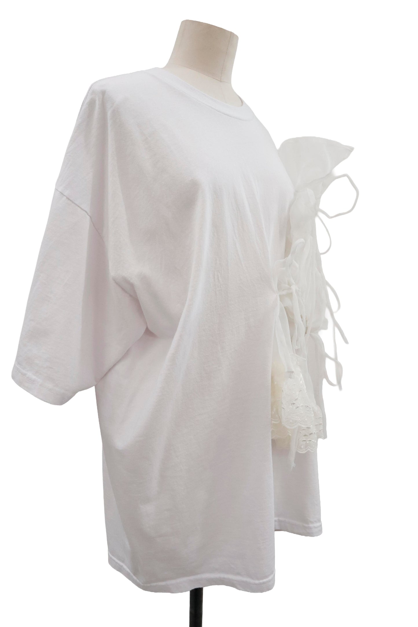 shirring ribbon tee/RM-［2605-032］