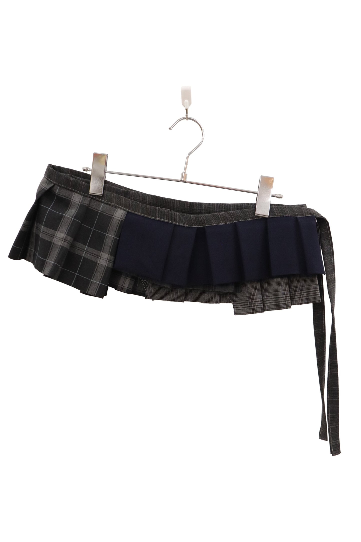 plaid tiered mini skirt/RM-［2607-044］