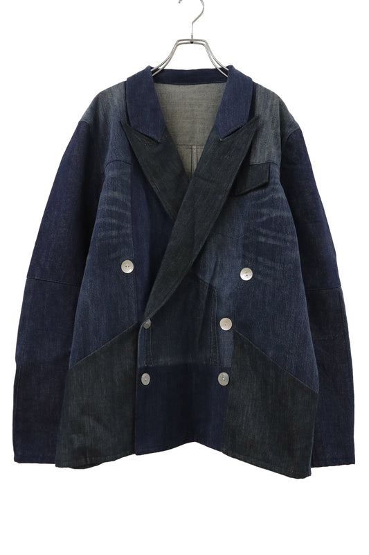patchwork denim jacket/RM-［2608-096］