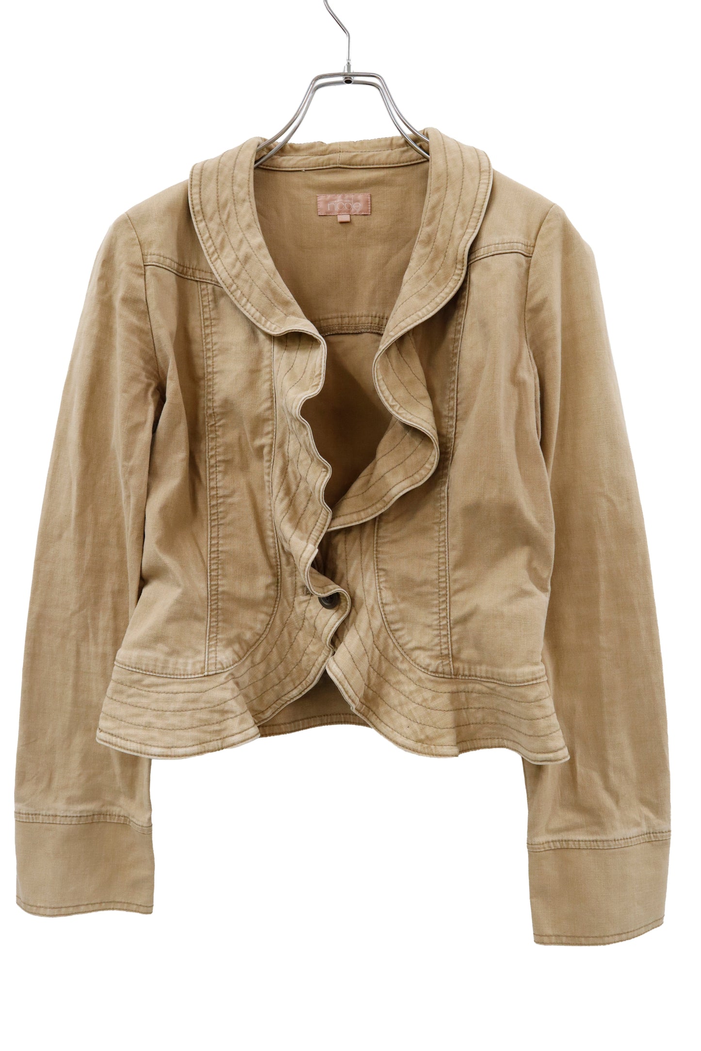 Vintage Washed Ruffle Twill Jacket /U-［2601-056］