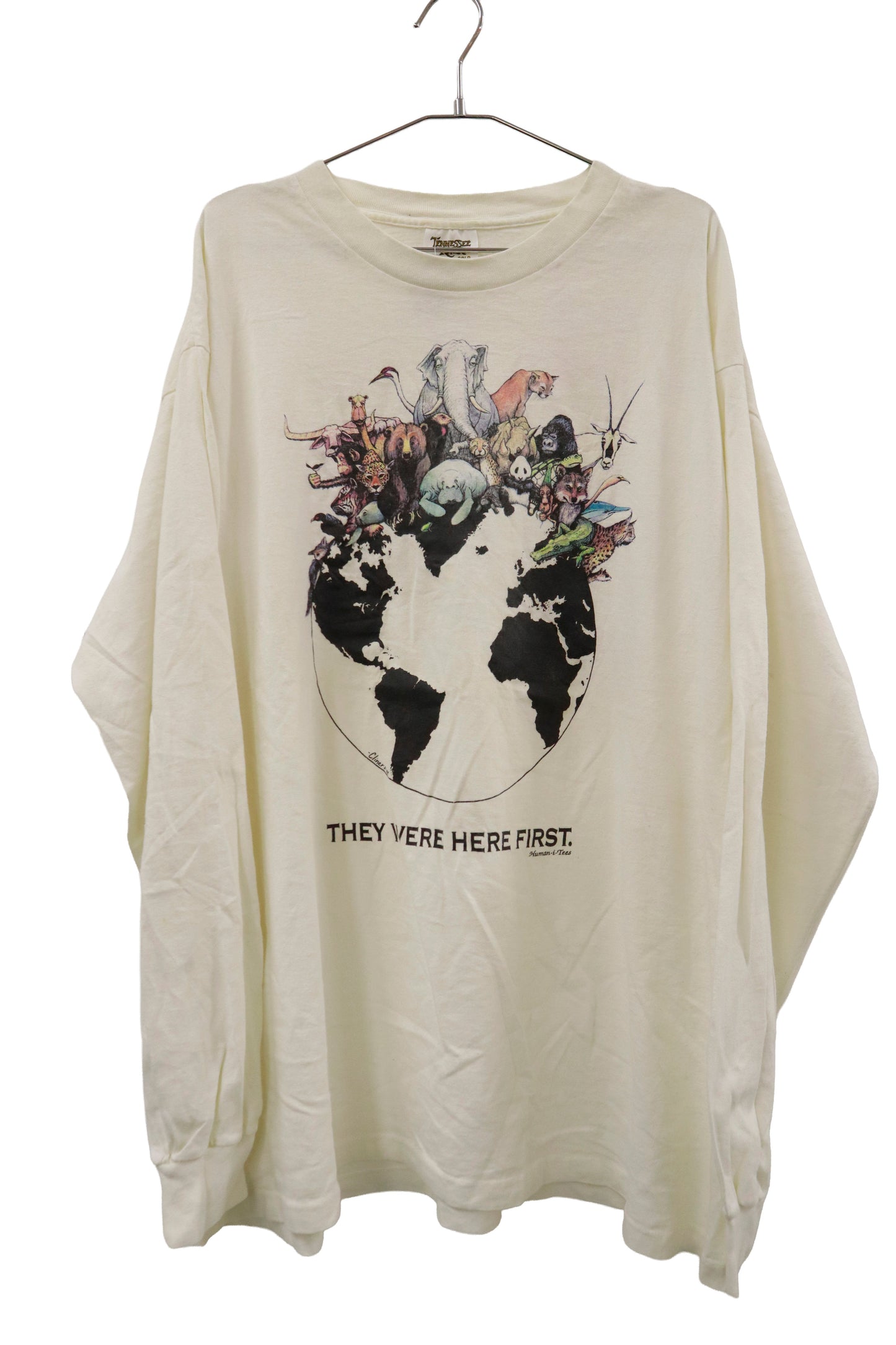 90’s Human-i-Tees ”animal print” L/S Tee / NV-［2601-004］