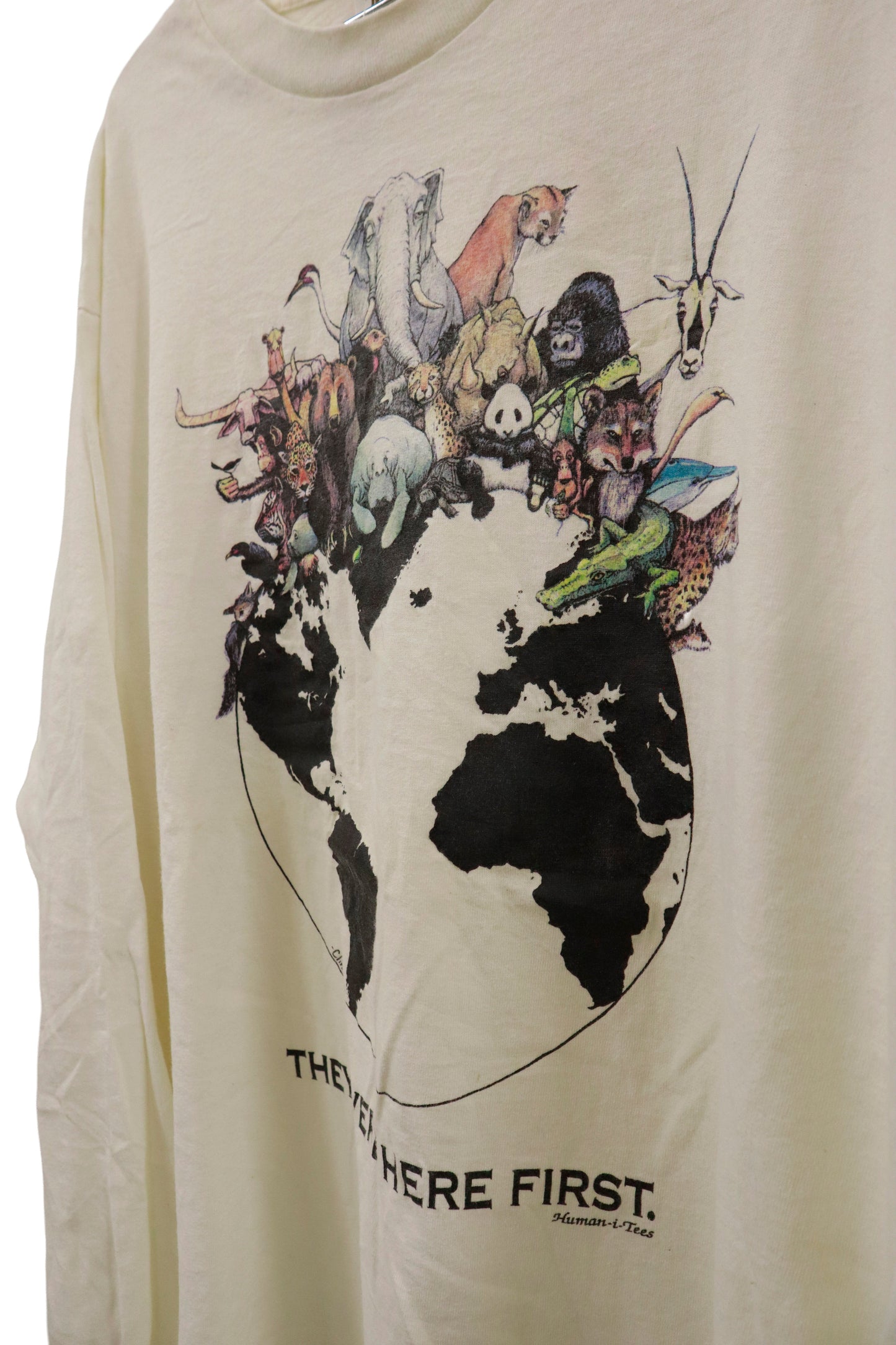 90’s Human-i-Tees ”animal print” L/S Tee / NV-［2601-004］