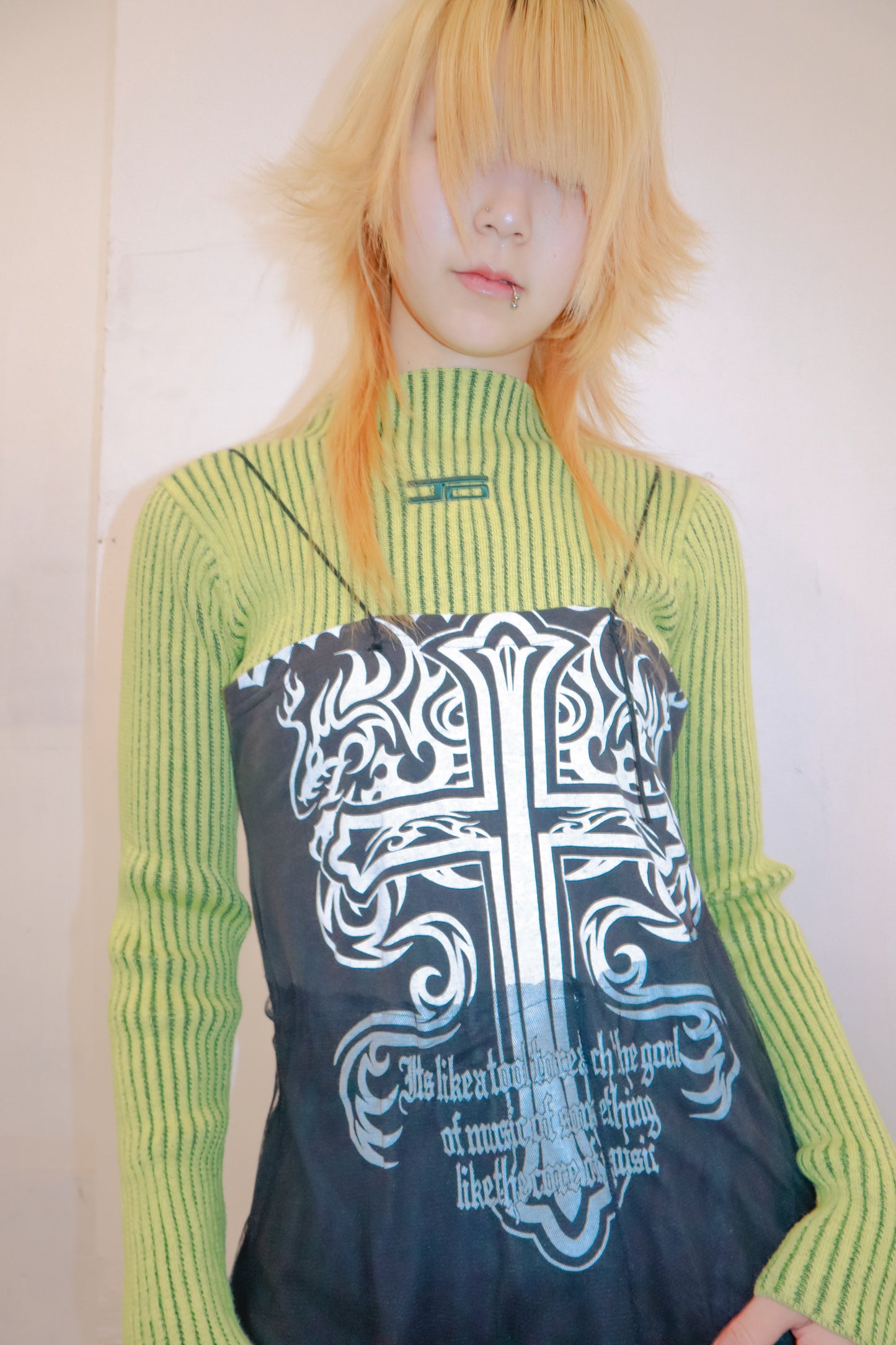 cut&sew mix dress/RM-［2511-019］