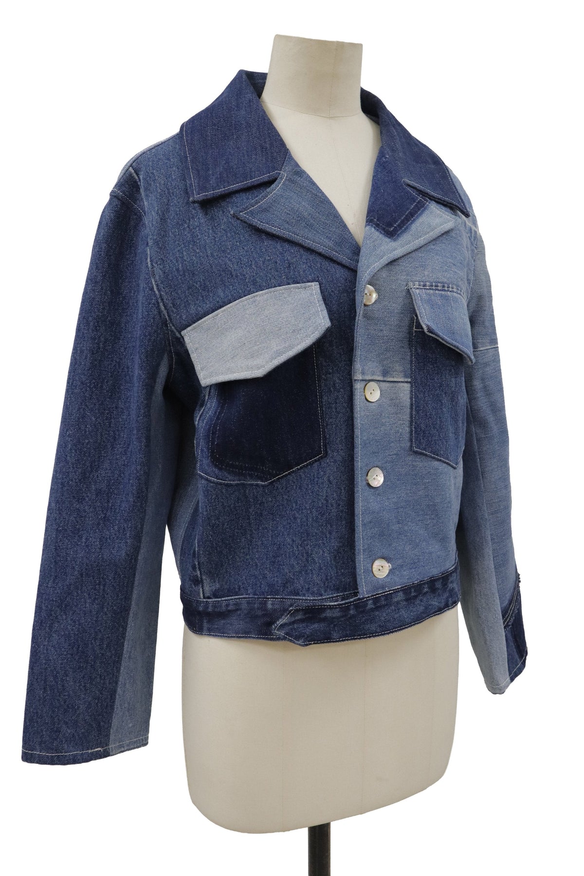 patchwork denim jacket/RM-［2608-097］