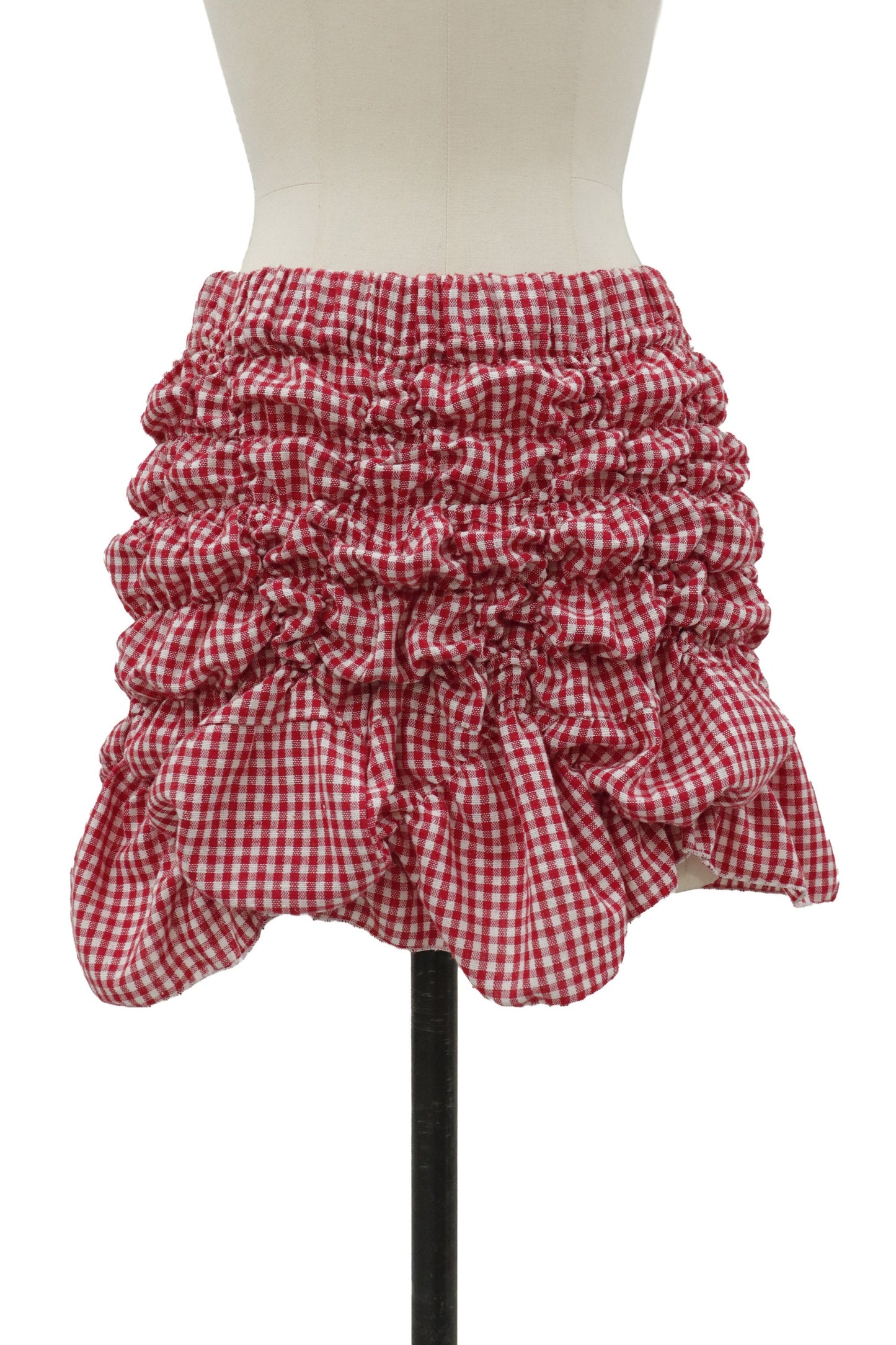 gingham ruffle skirt/KUSHA KUSHA PLAN/RM-［2607-054］