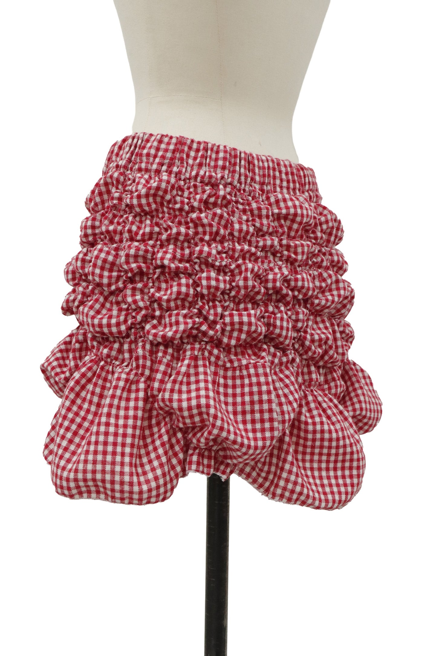 gingham ruffle skirt/KUSHA KUSHA PLAN/RM-［2607-054］
