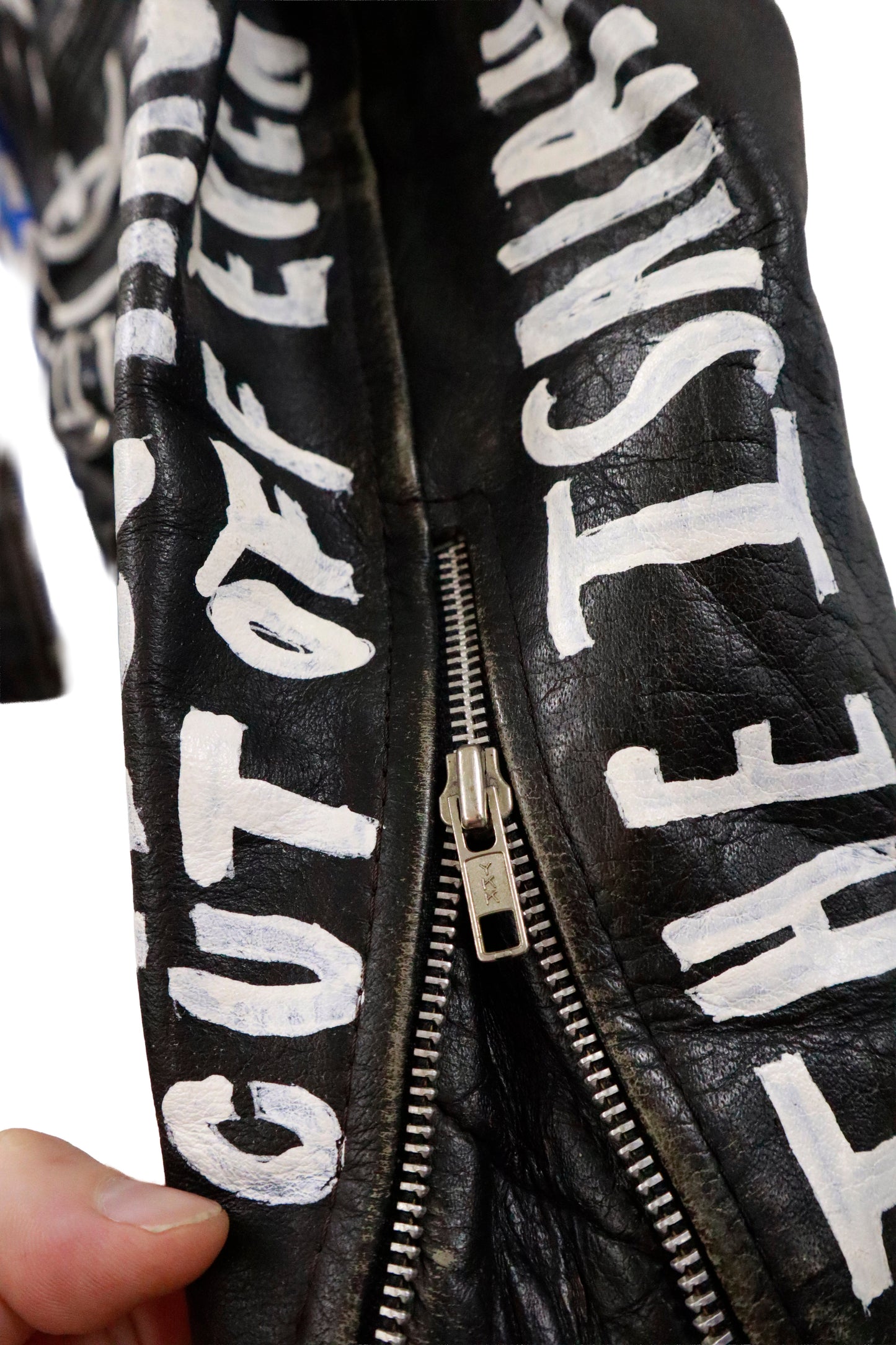80’s leather riders jacket / NV-［2601-044］
