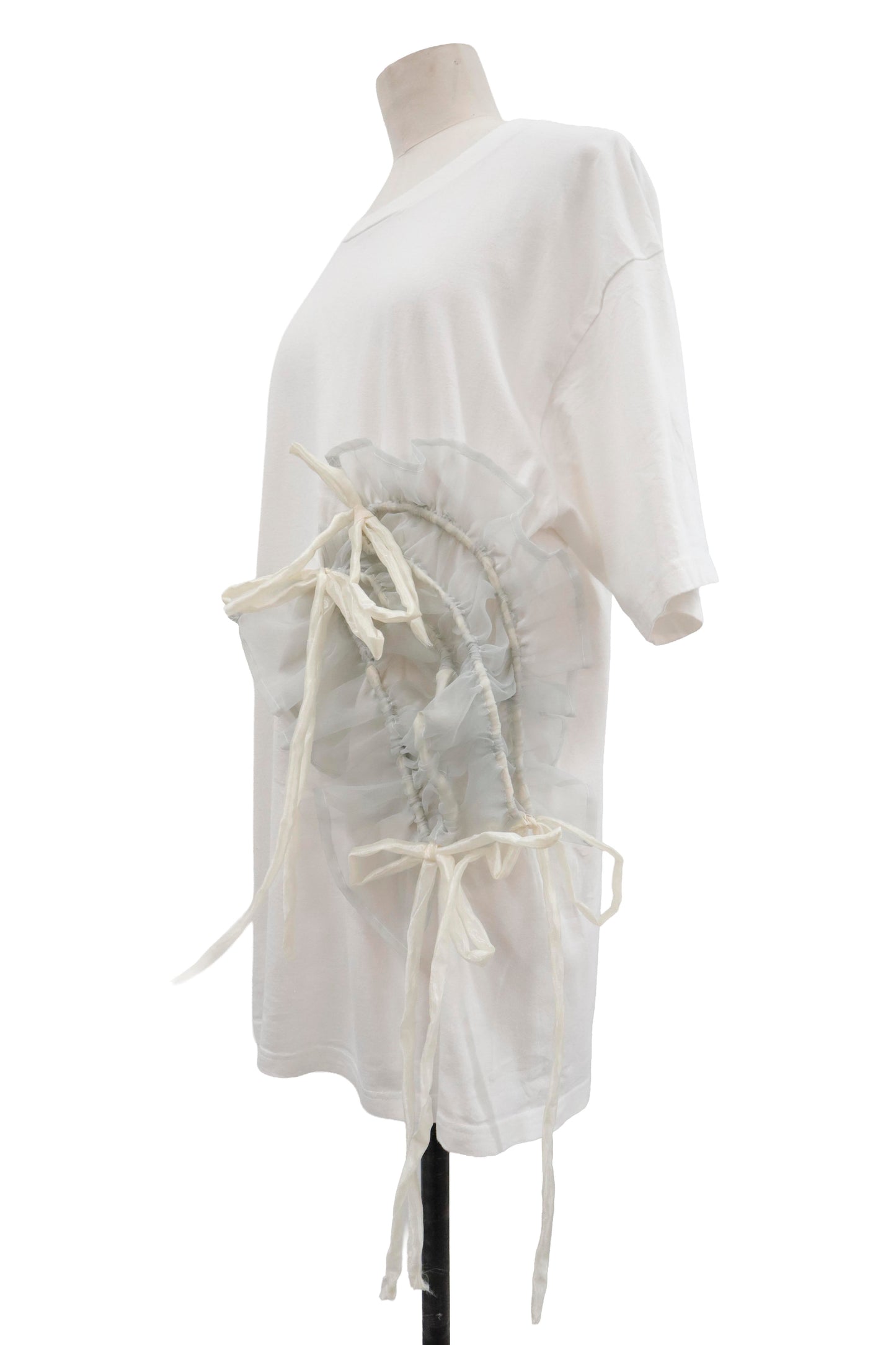 shirring ribbon tee/RM-［2605-028］