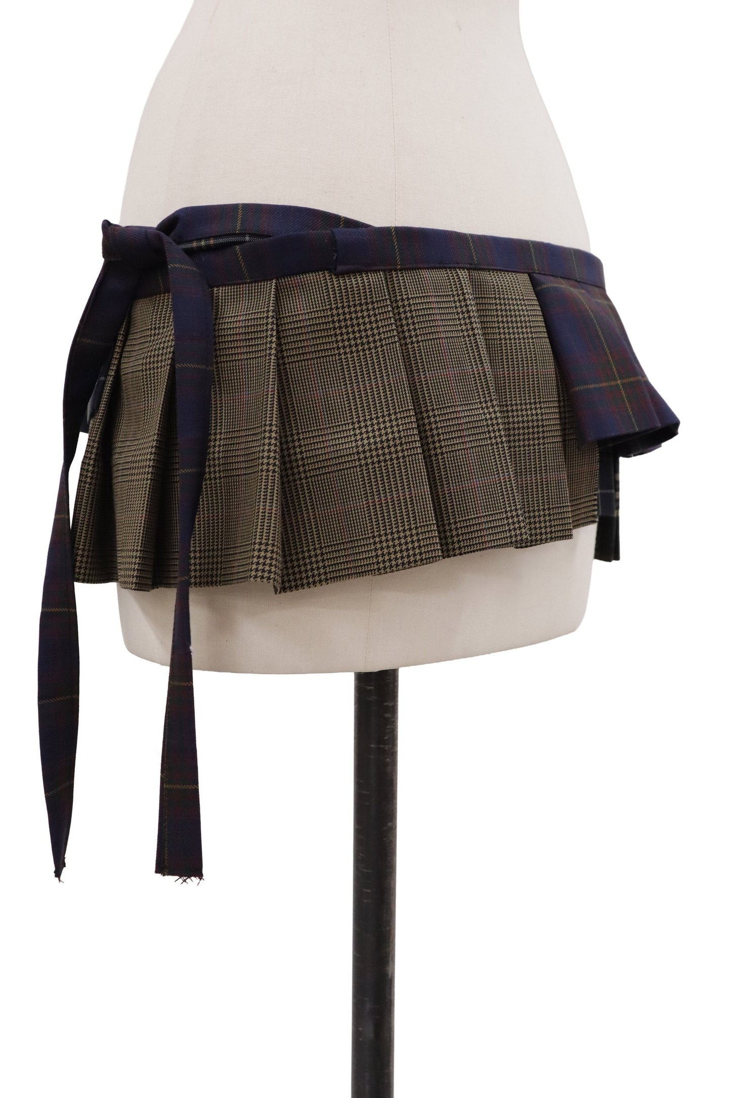 plaid tiered mini skirt/RM-［2607-050］