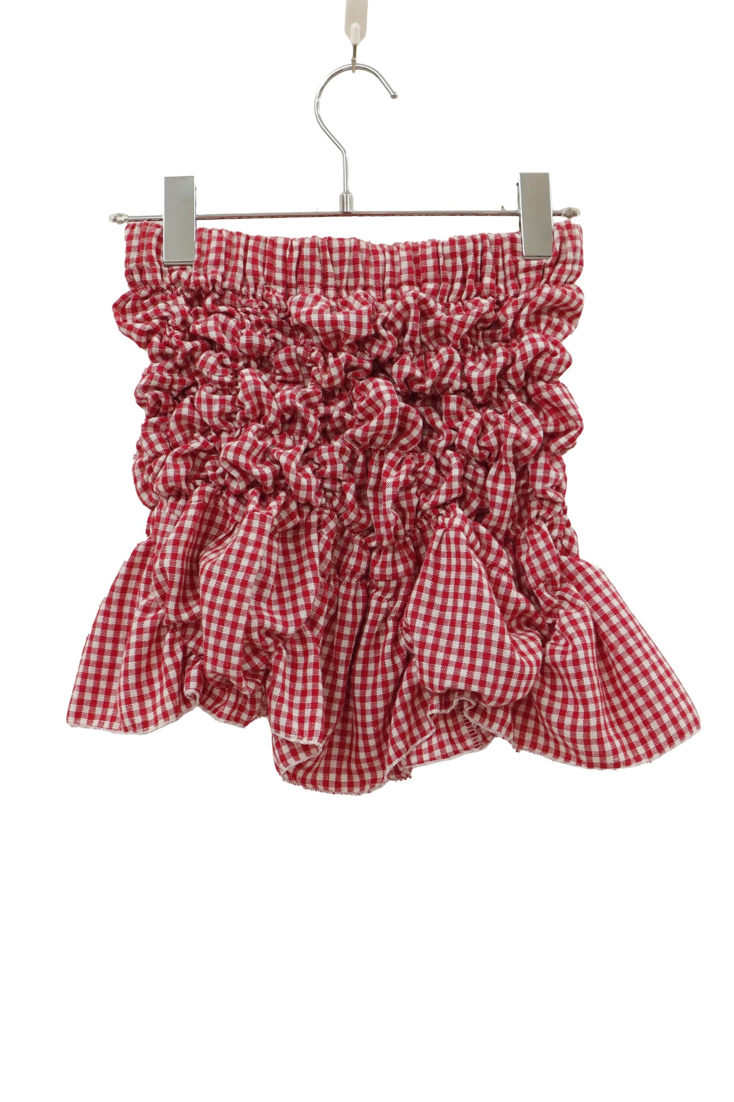 gingham ruffle skirt/KUSHA KUSHA PLAN/RM-［2607-054］