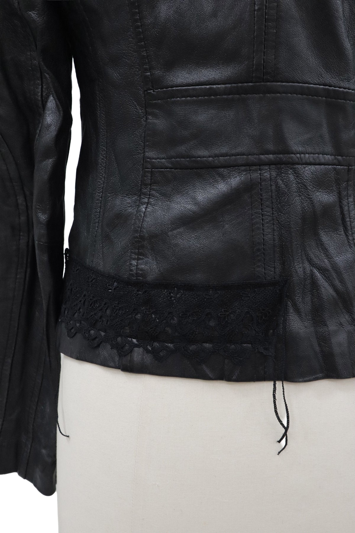 lace leather jacket/RM-［2608-104］