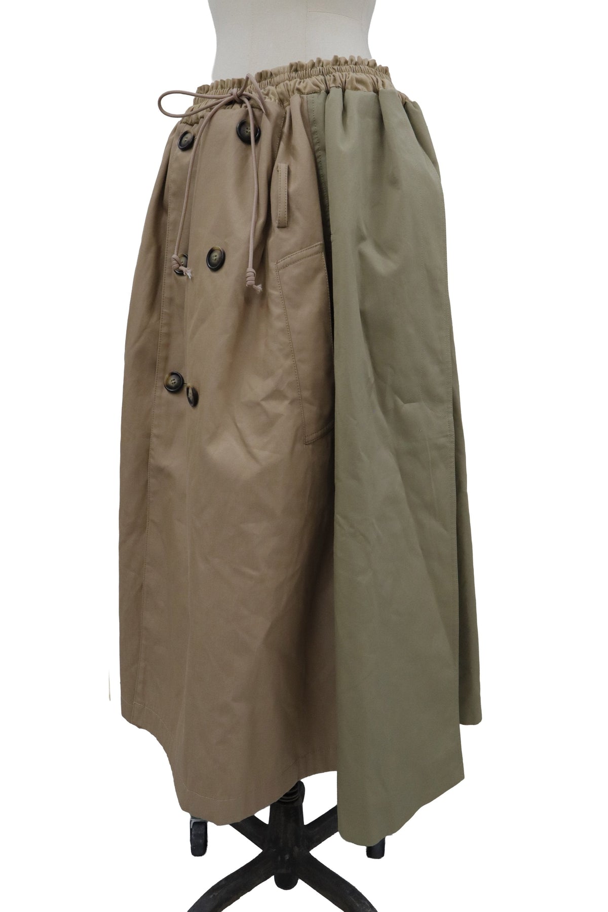 upcycled trench coat skirt/RM-［2608-019］