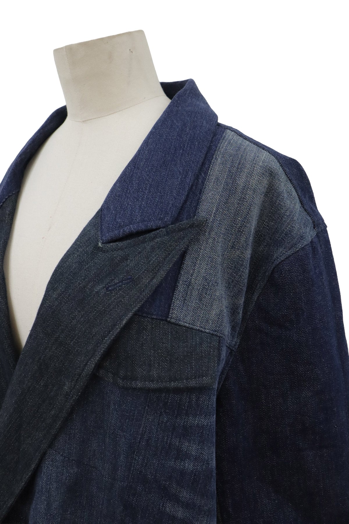 patchwork denim jacket/RM-［2608-096］