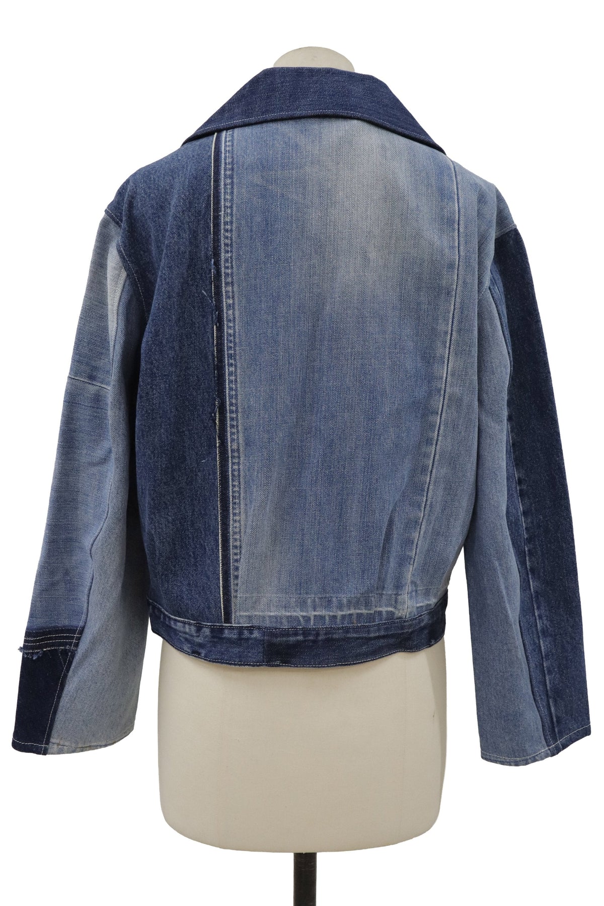 patchwork denim jacket/RM-［2608-097］