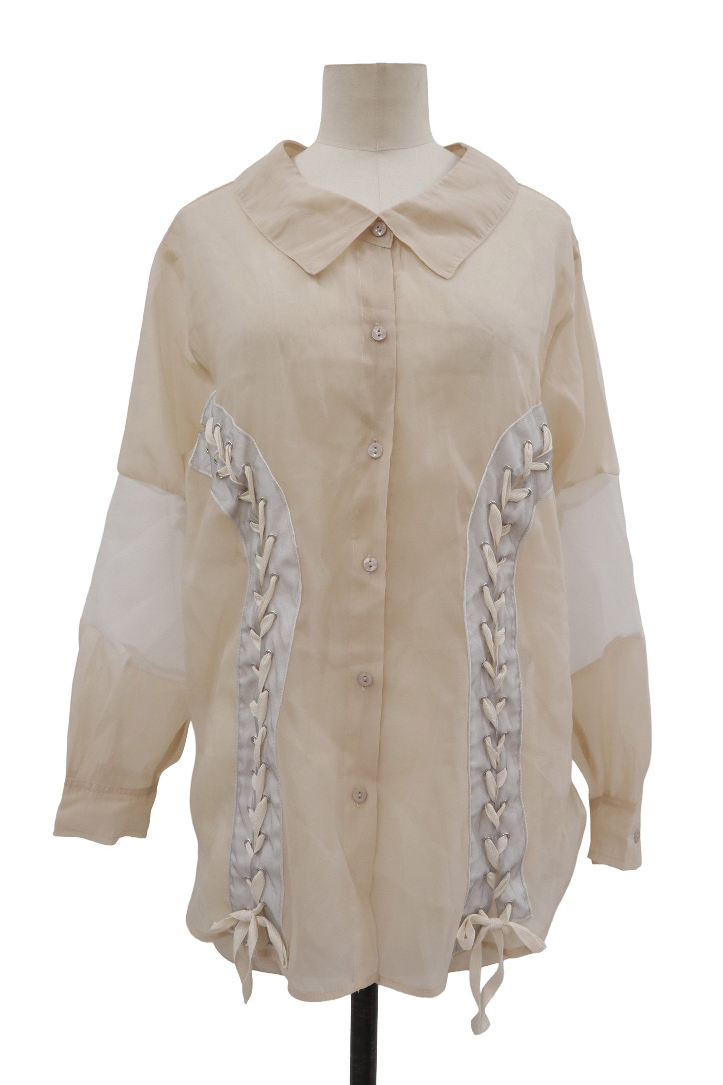 lace-up contemporary shirt/RM-［2607-042］