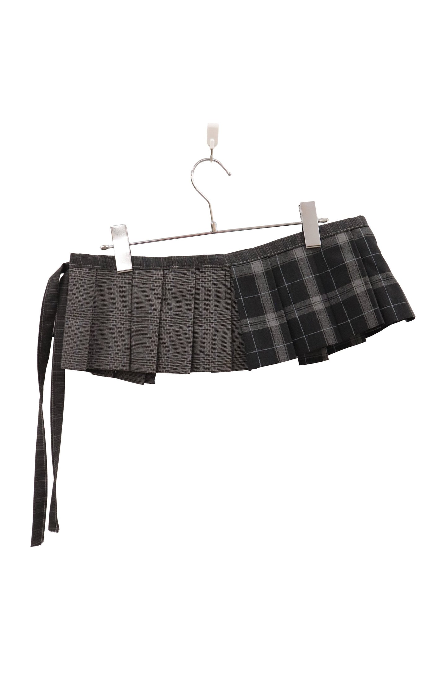 plaid tiered mini skirt/RM-［2607-044］
