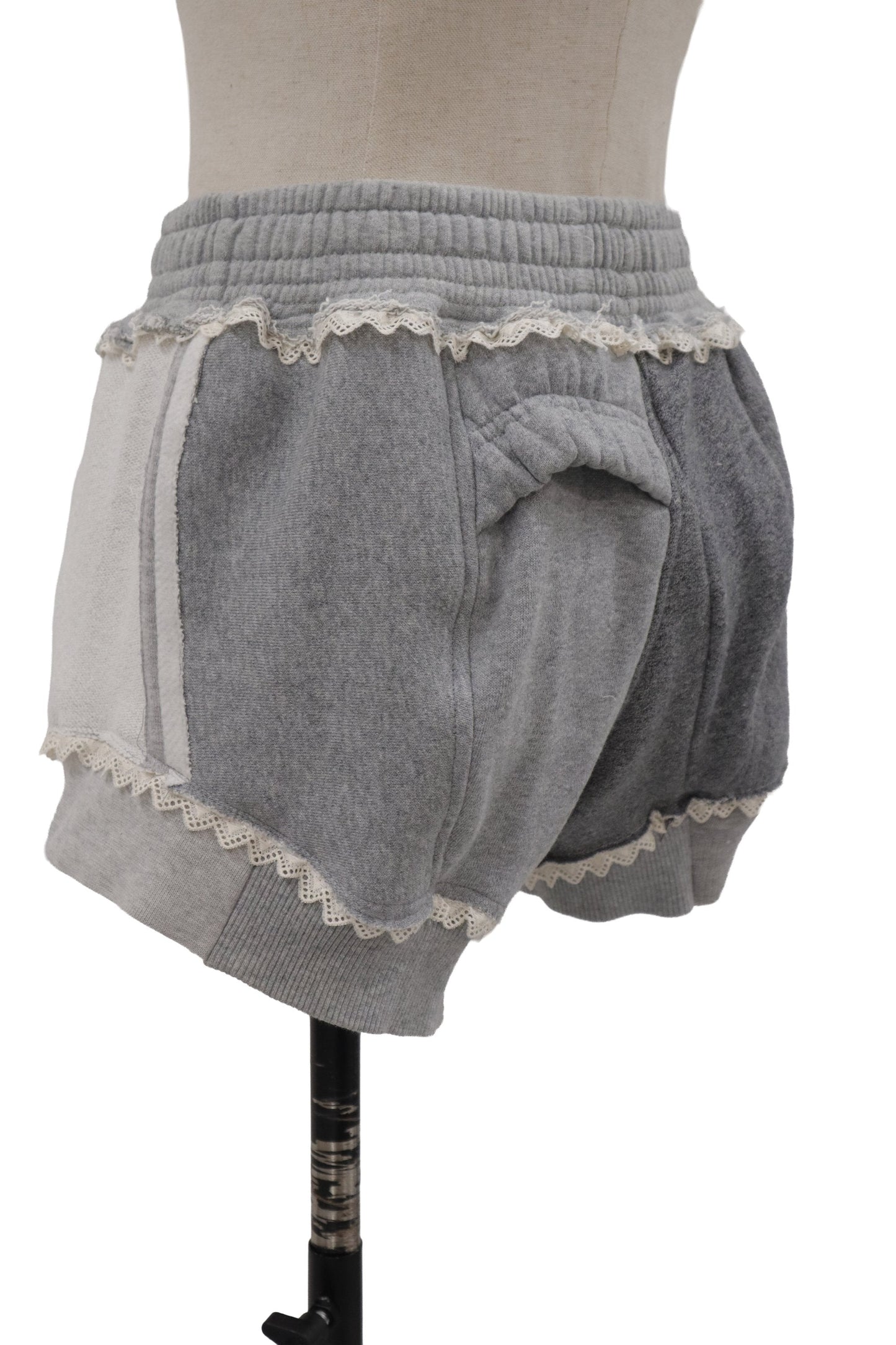 lace sweat shorts/RM-［2606-034］