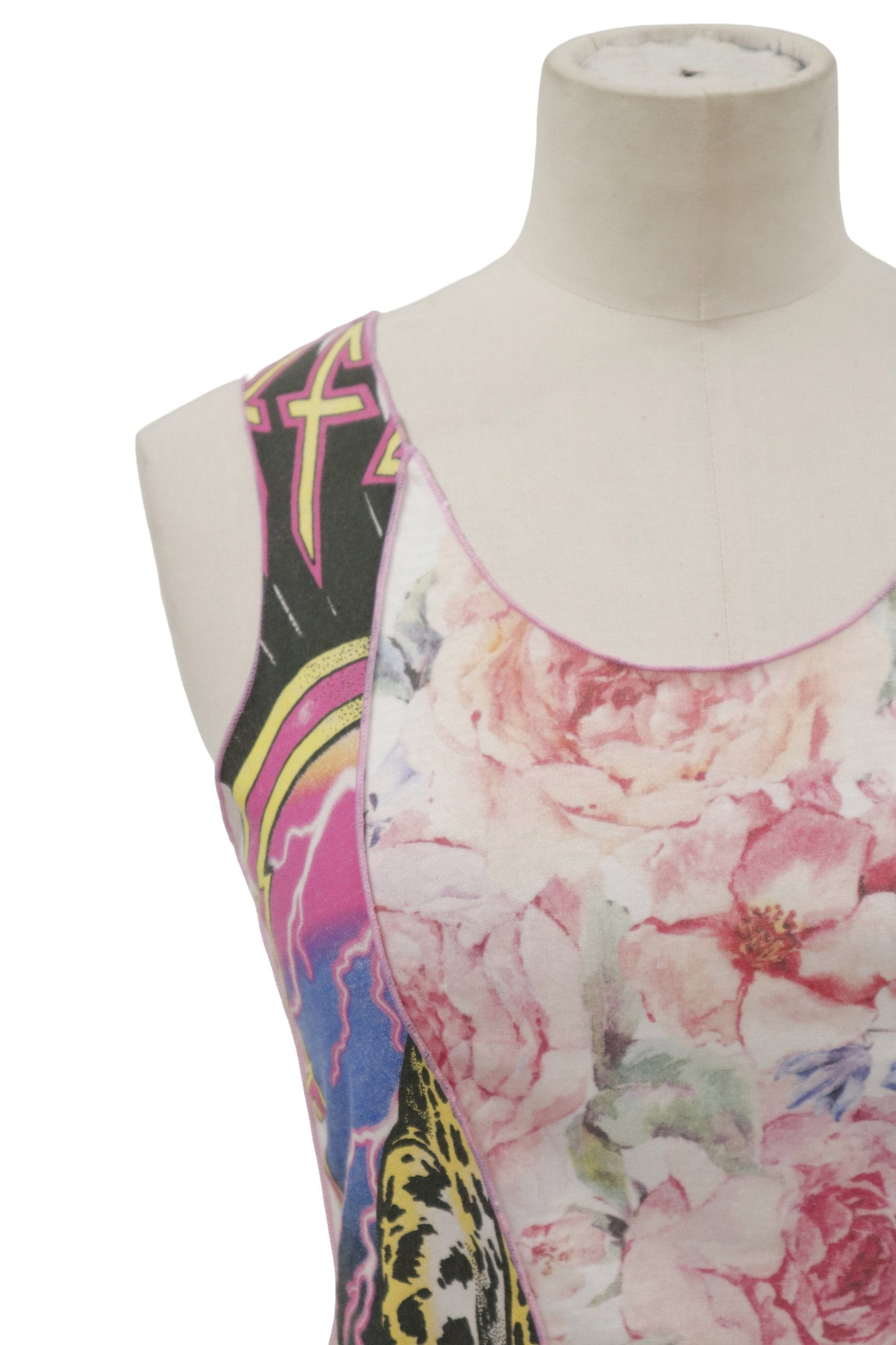 rock flower docking tanktop/RM-［2606-016］