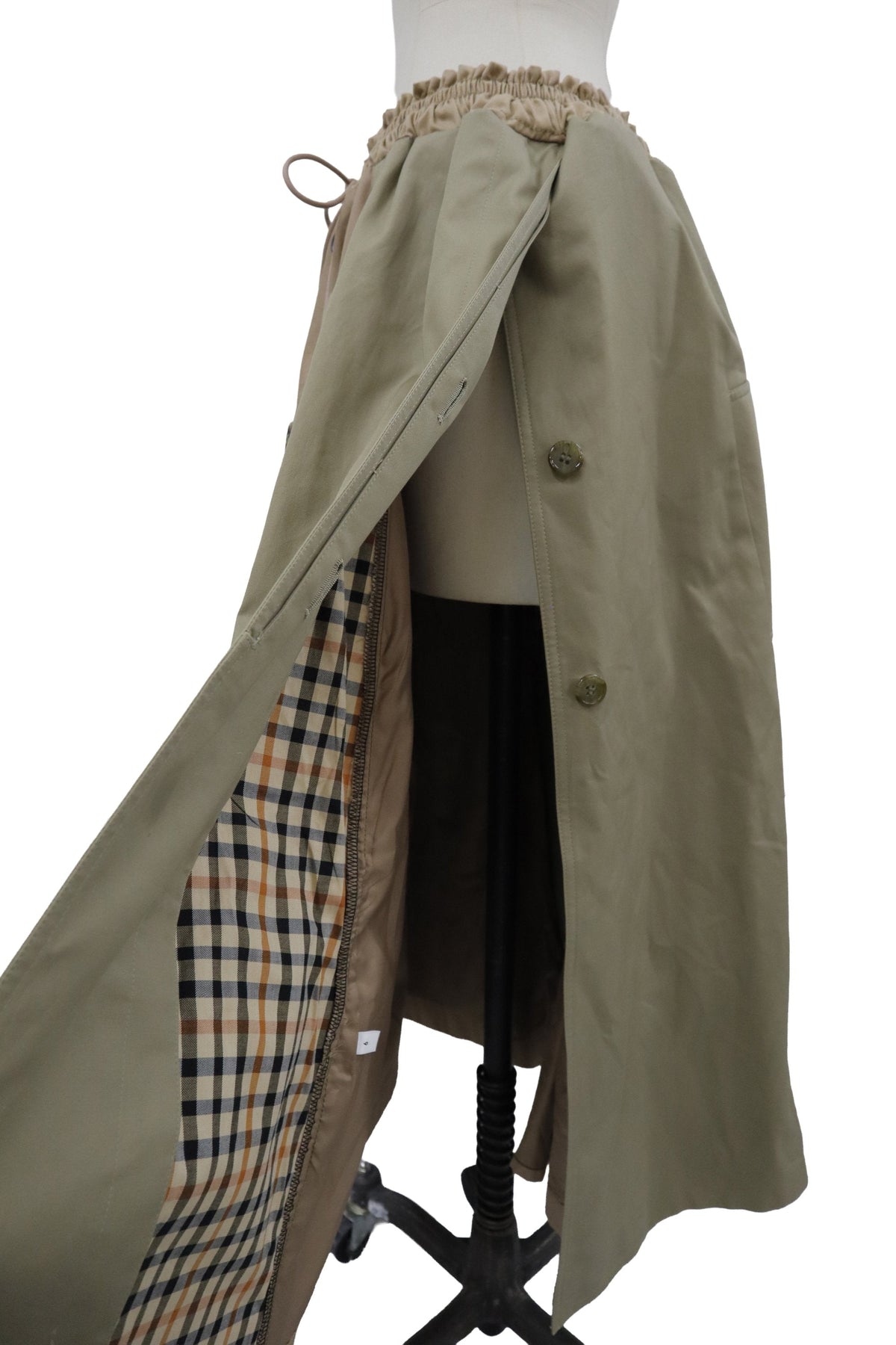 upcycled trench coat skirt/RM-［2608-019］
