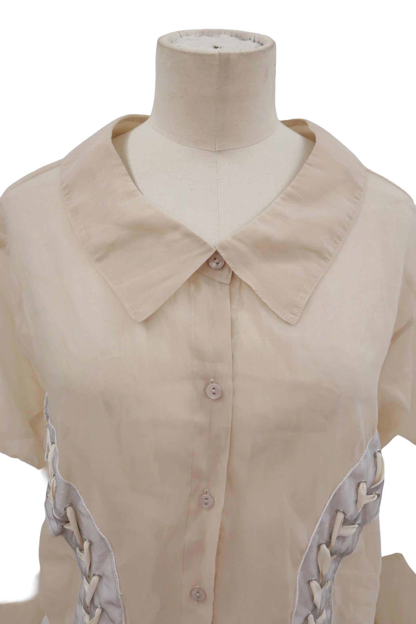 lace-up contemporary shirt/RM-［2607-042］