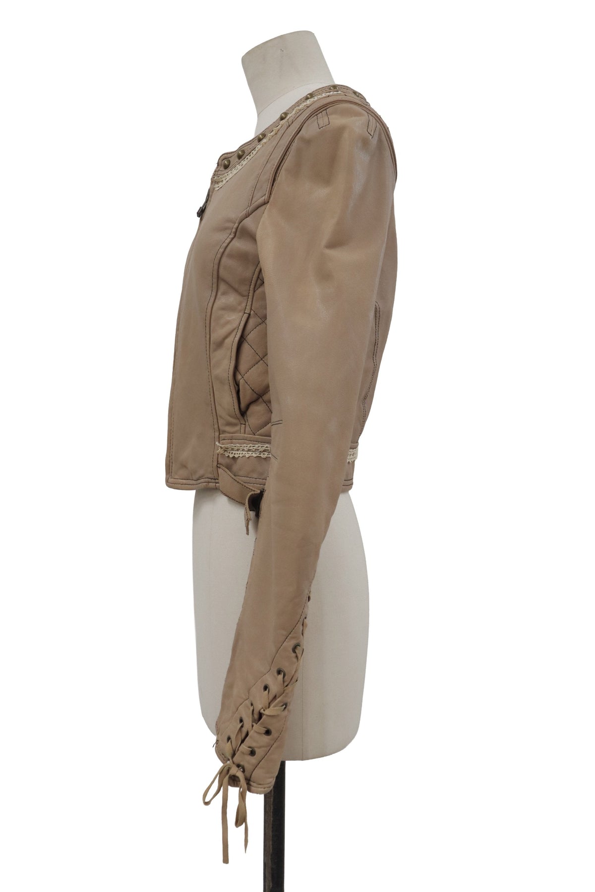 decorative leather jacket/RM-［2608-105］