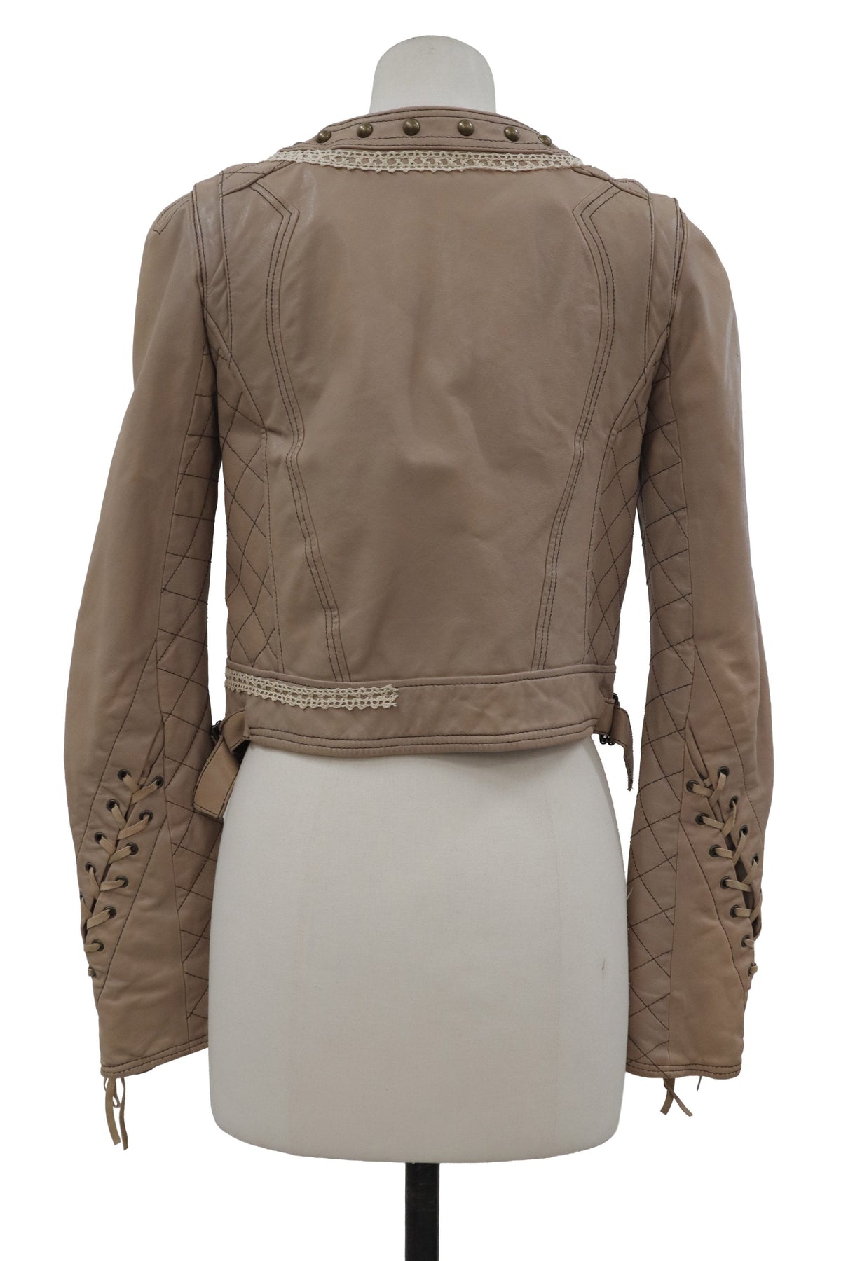 decorative leather jacket/RM-［2608-105］