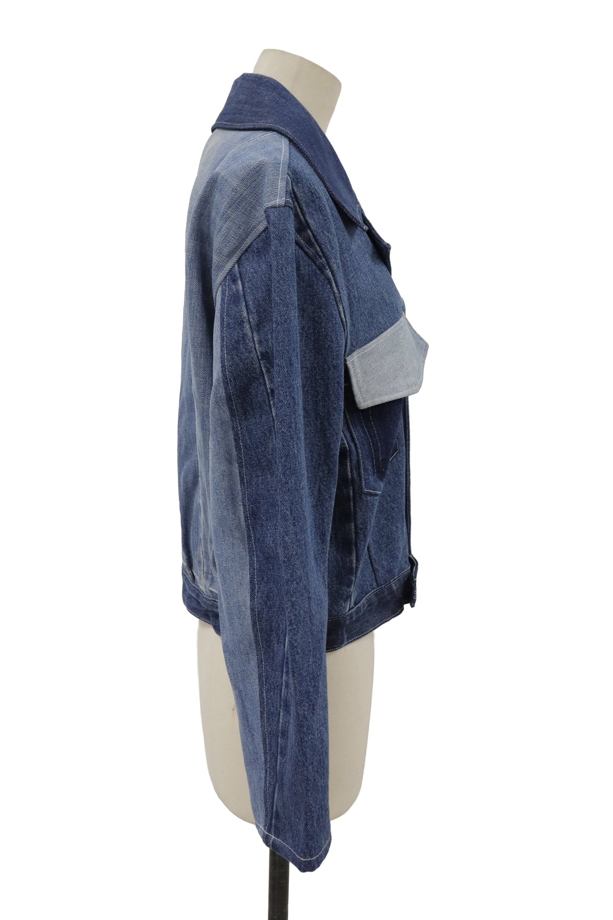 patchwork denim jacket/RM-［2608-097］