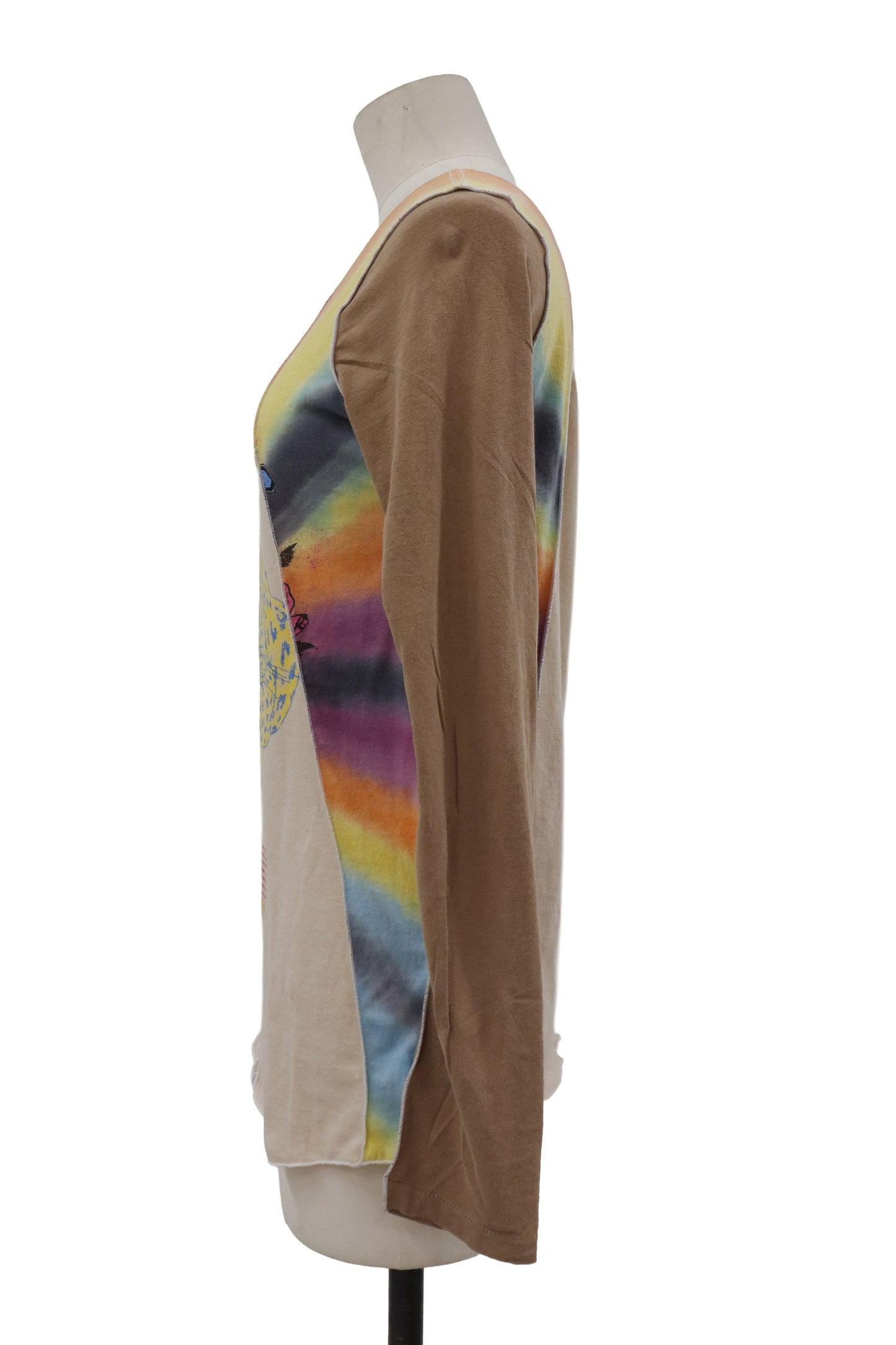 Def Leppard tiger tie-dye raglan top/RM-［2607-028］