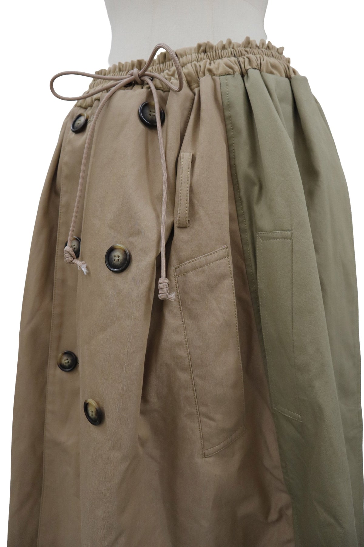 upcycled trench coat skirt/RM-［2608-019］