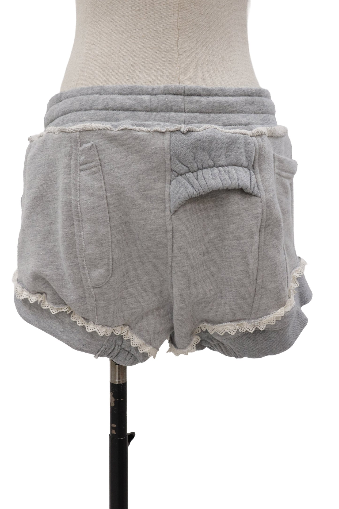 lace trim sweat shorts/RM-［2607-057］
