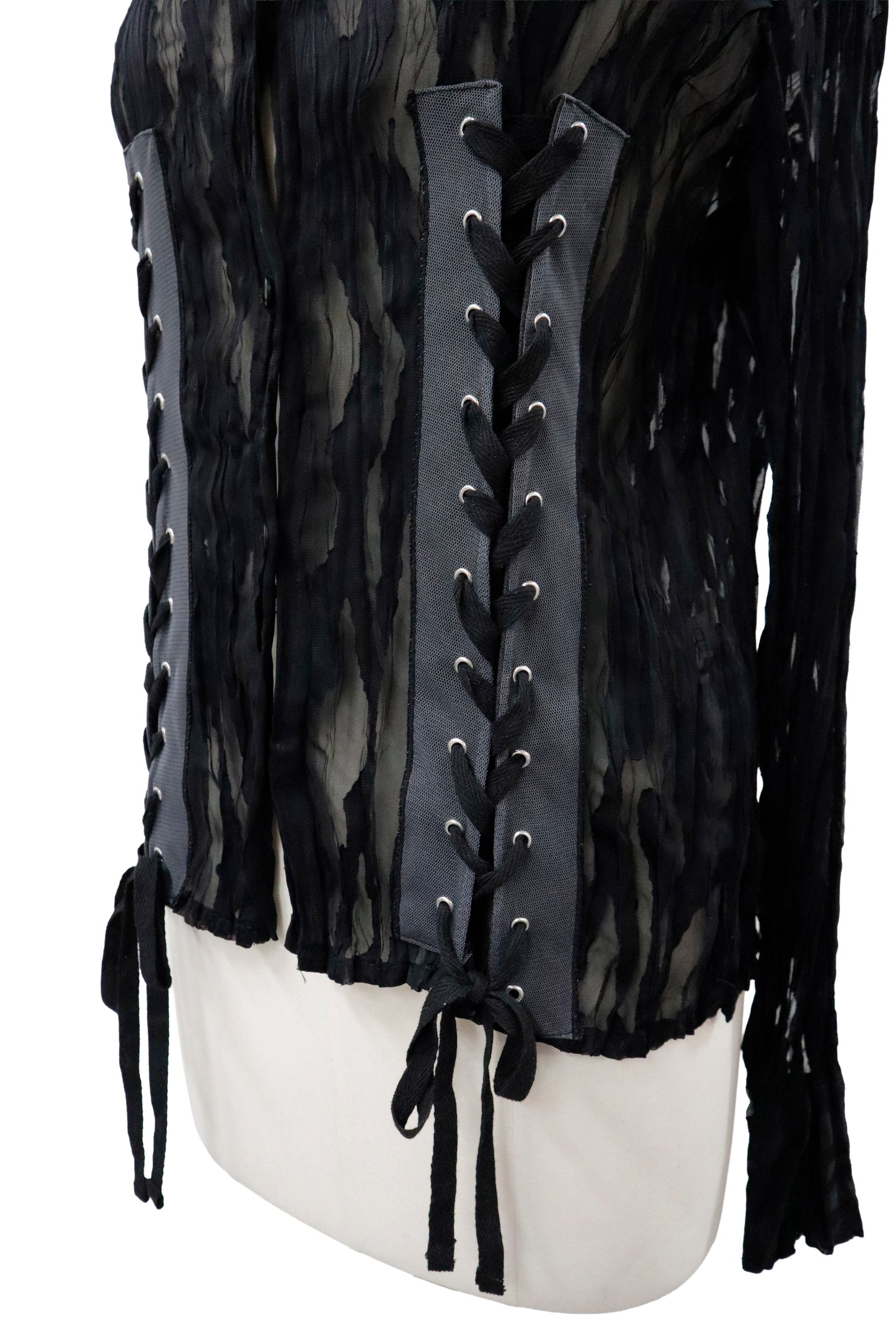 lace up shirt/RM-［2605-021］
