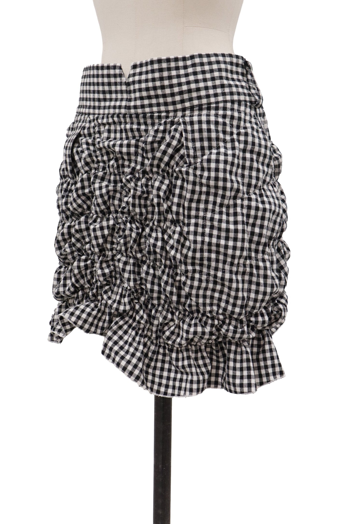 gingham mini skirt/KUSHA KUSHA PLAN/RM-［2607-052］