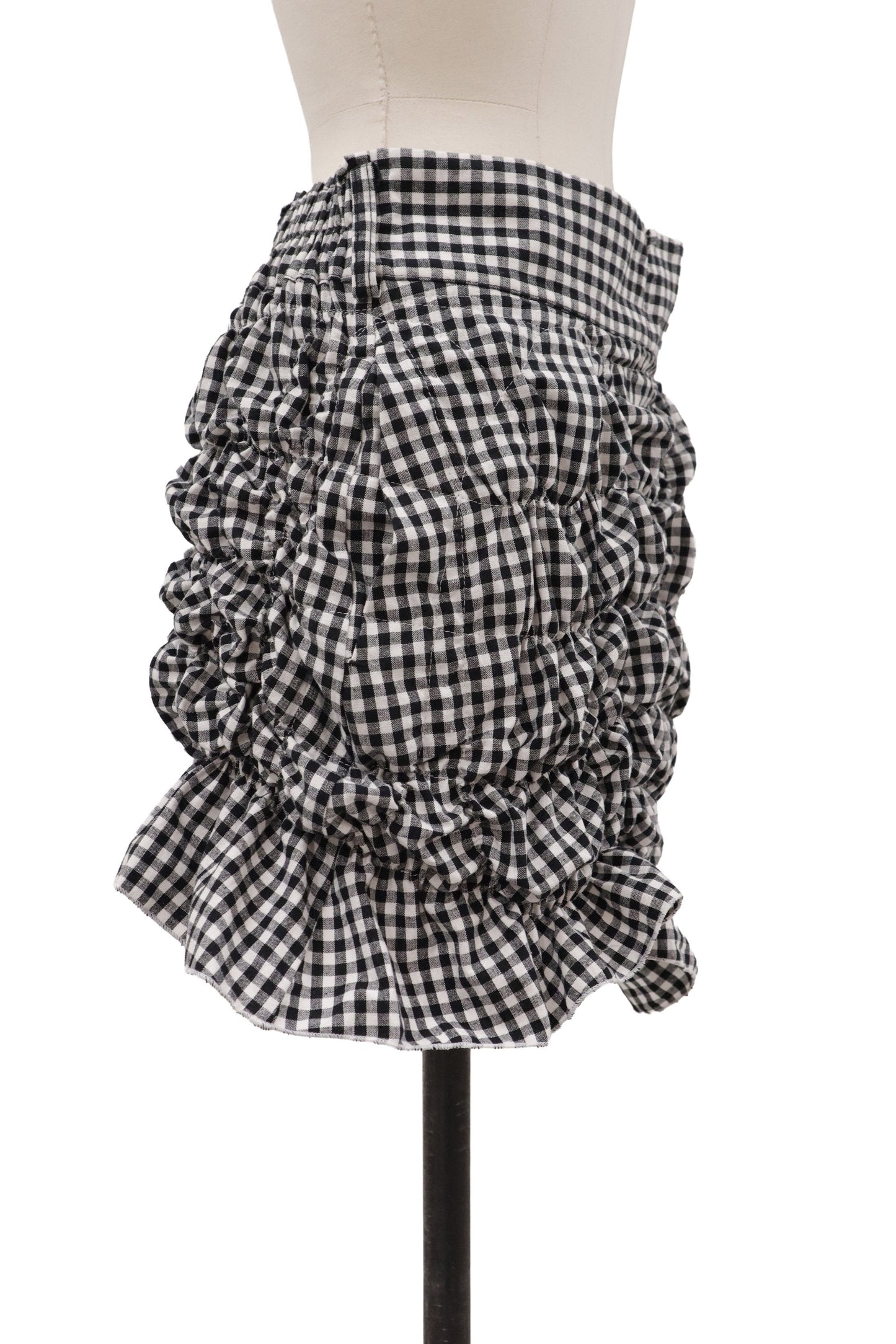 gingham mini skirt/KUSHA KUSHA PLAN/RM-［2607-052］