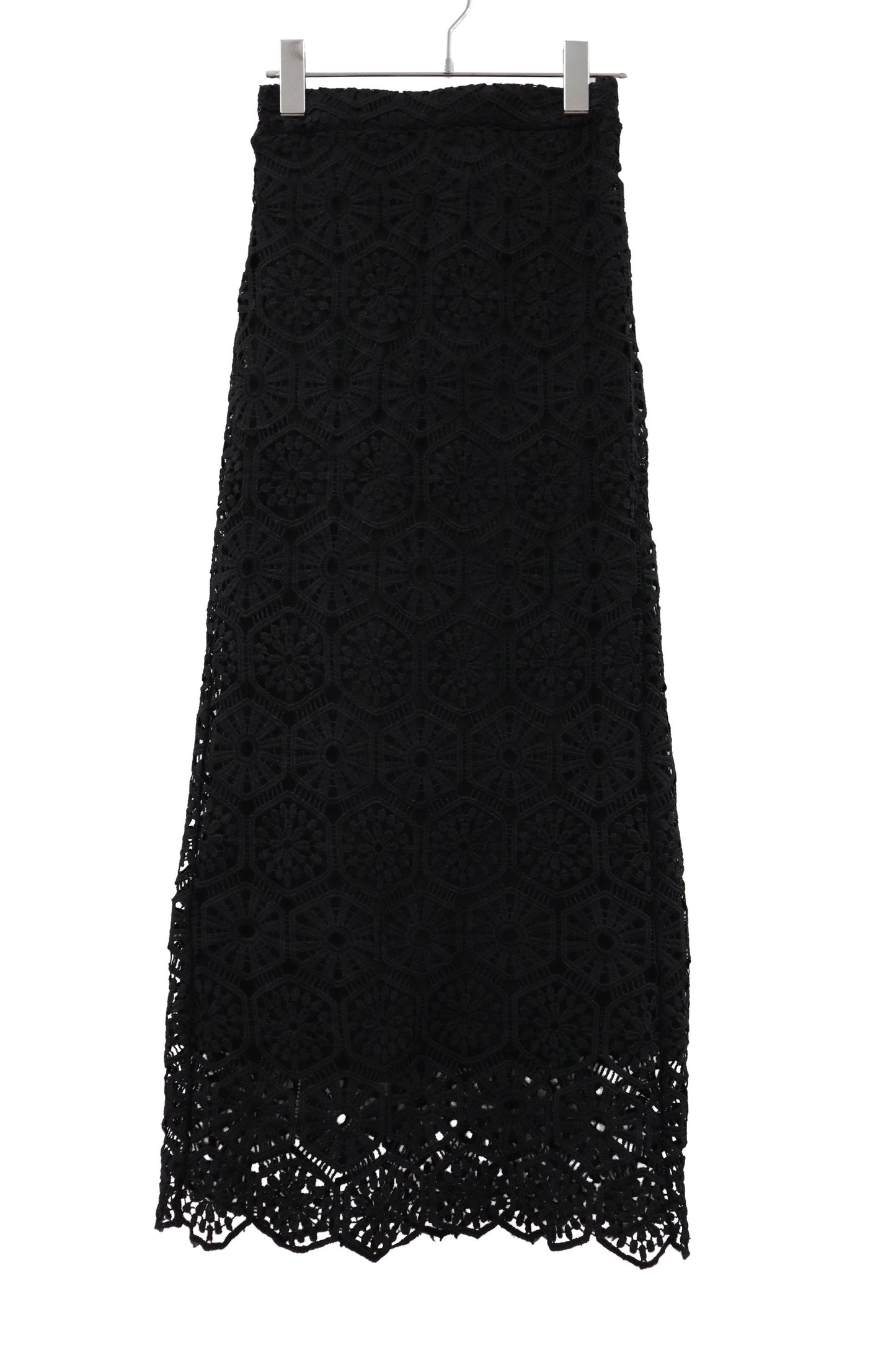 lace pencil maxi skirt/RM-［2607-023］
