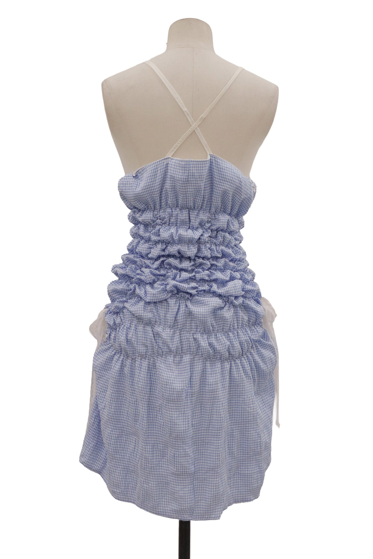 gingham shirring dress/KUSHA KUSHA PLAN/RM-［2607-081］