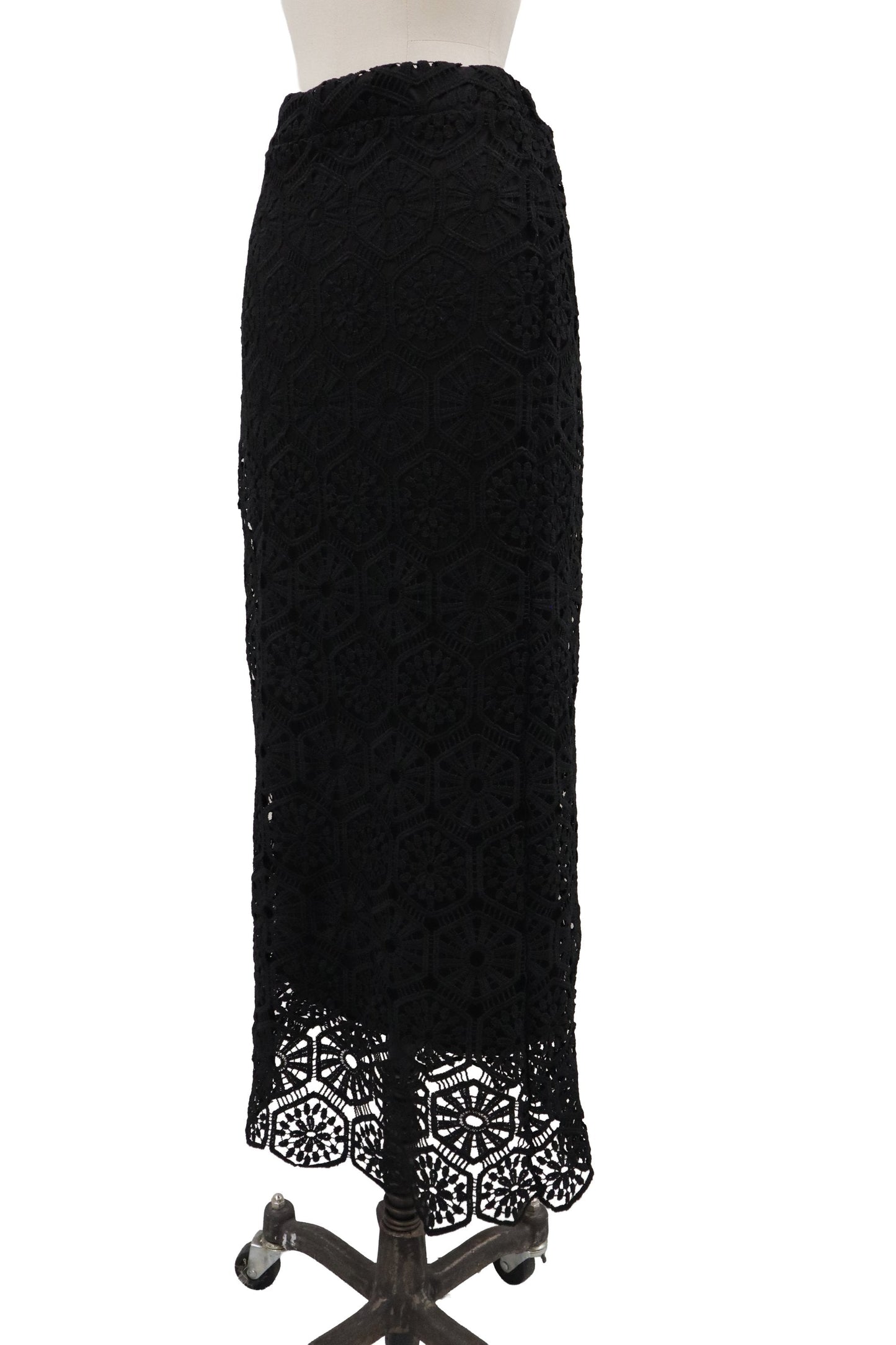 lace pencil maxi skirt/RM-［2607-023］