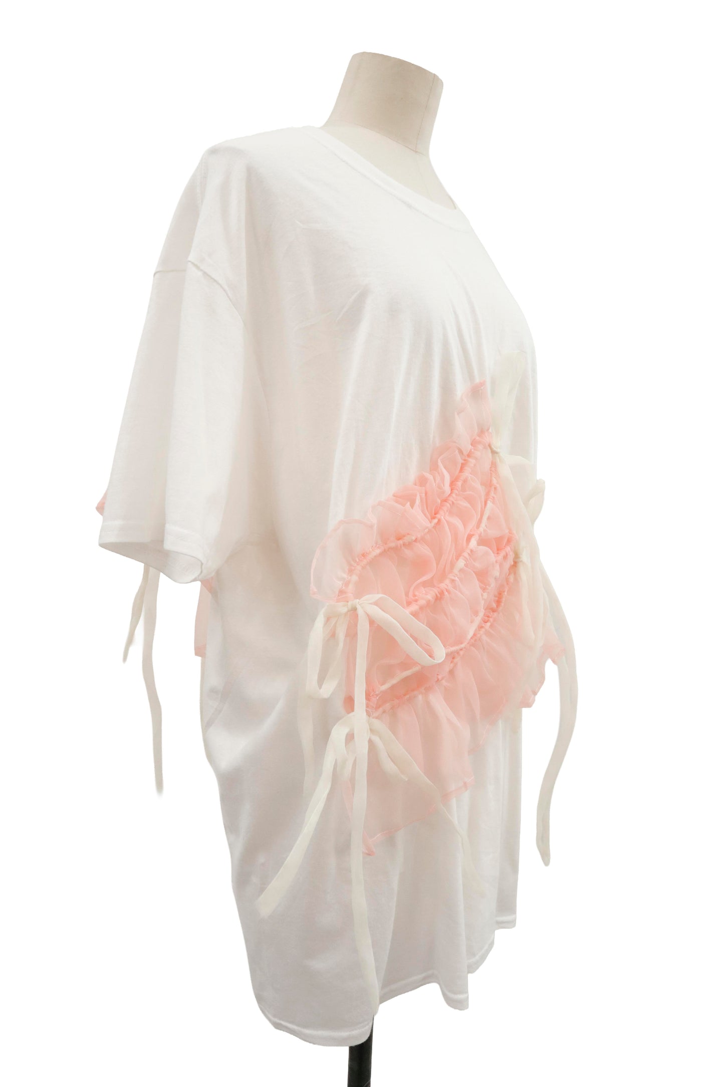 shirring ribbon tee/RM-［2605-030］