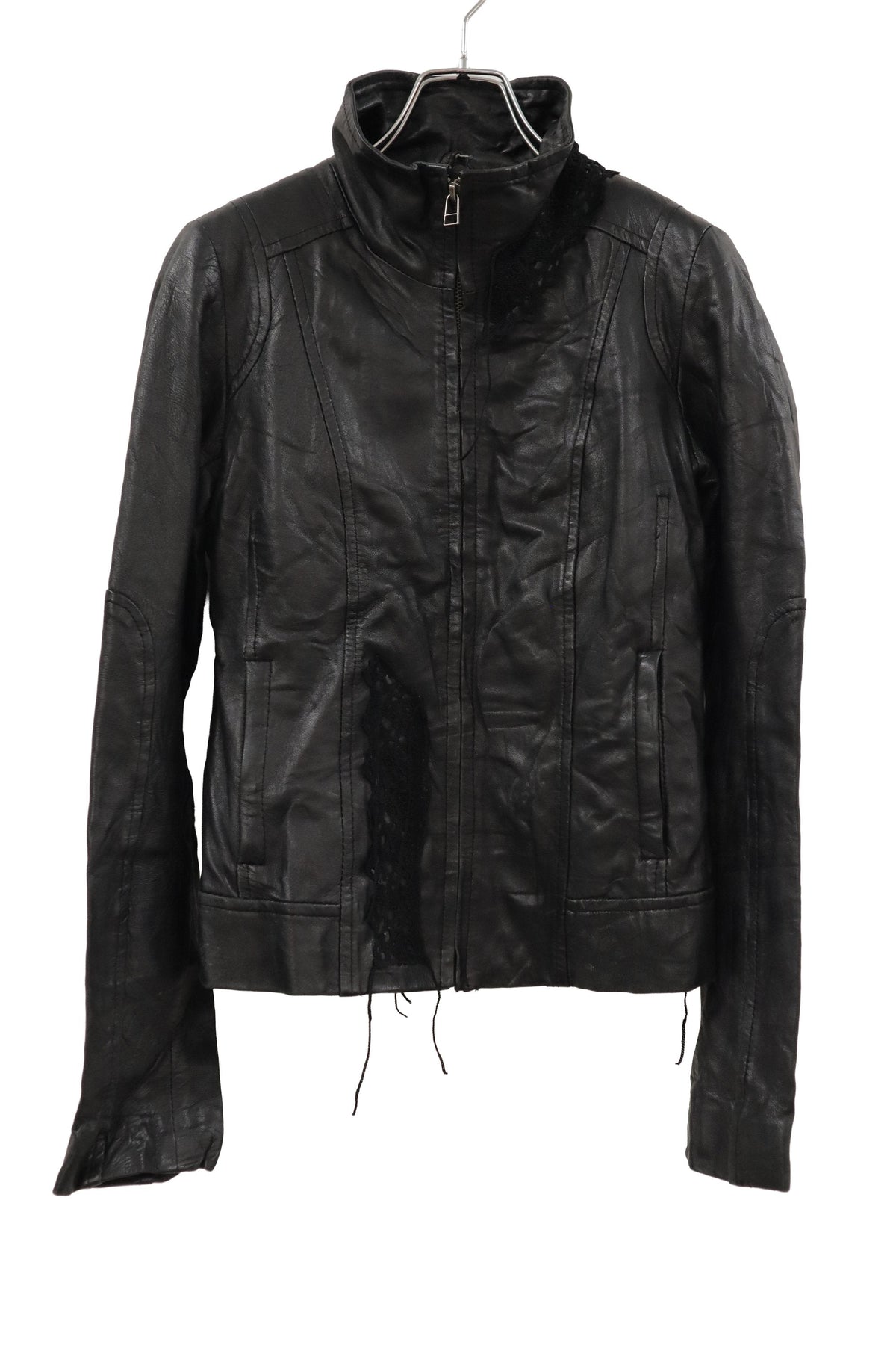 lace leather jacket/RM-［2608-104］