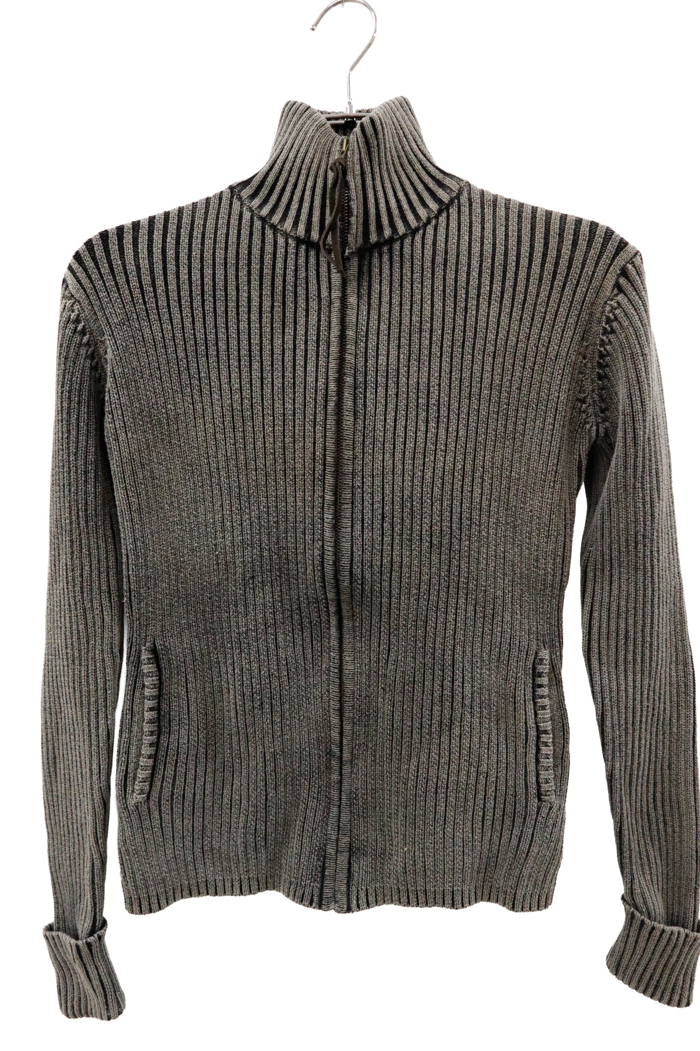 rib knit ZIP tops/U-［2603-002］