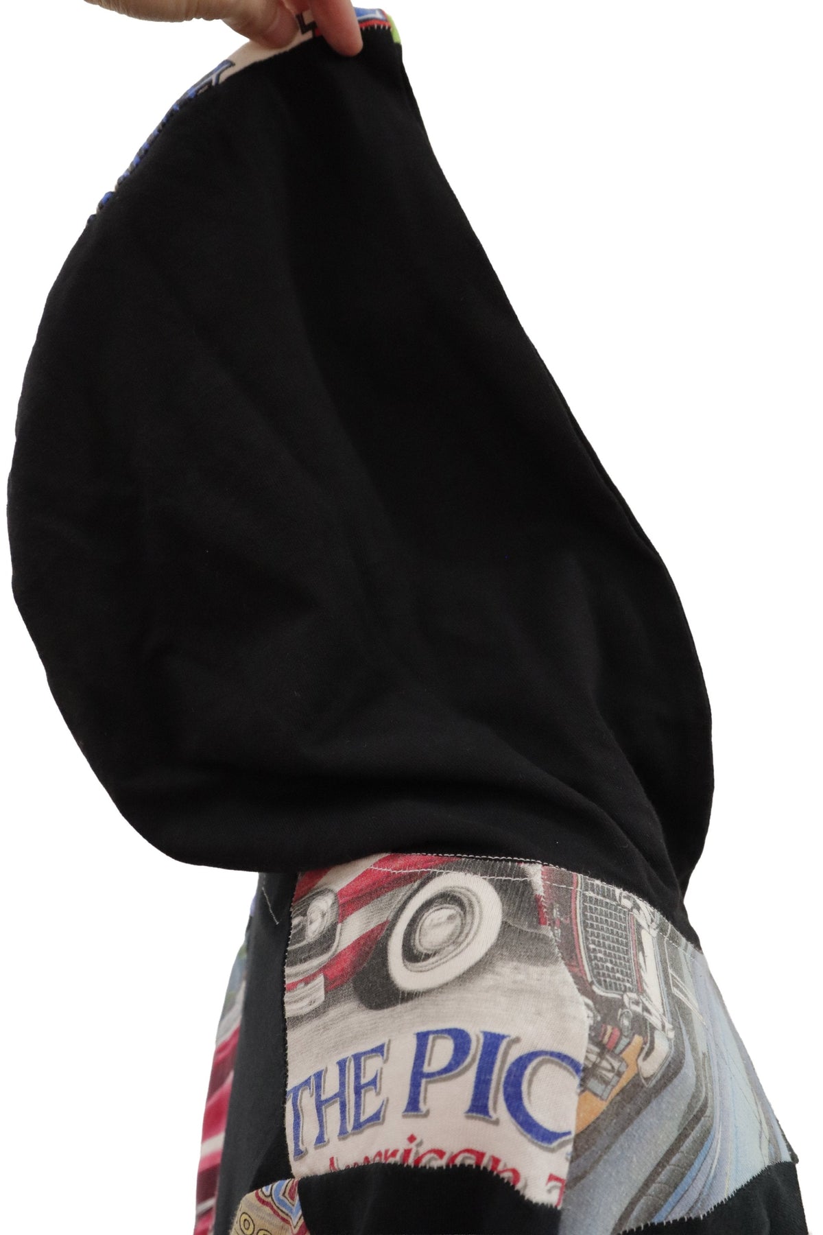 patchwork zip f hoodie/RM-［2608-094］