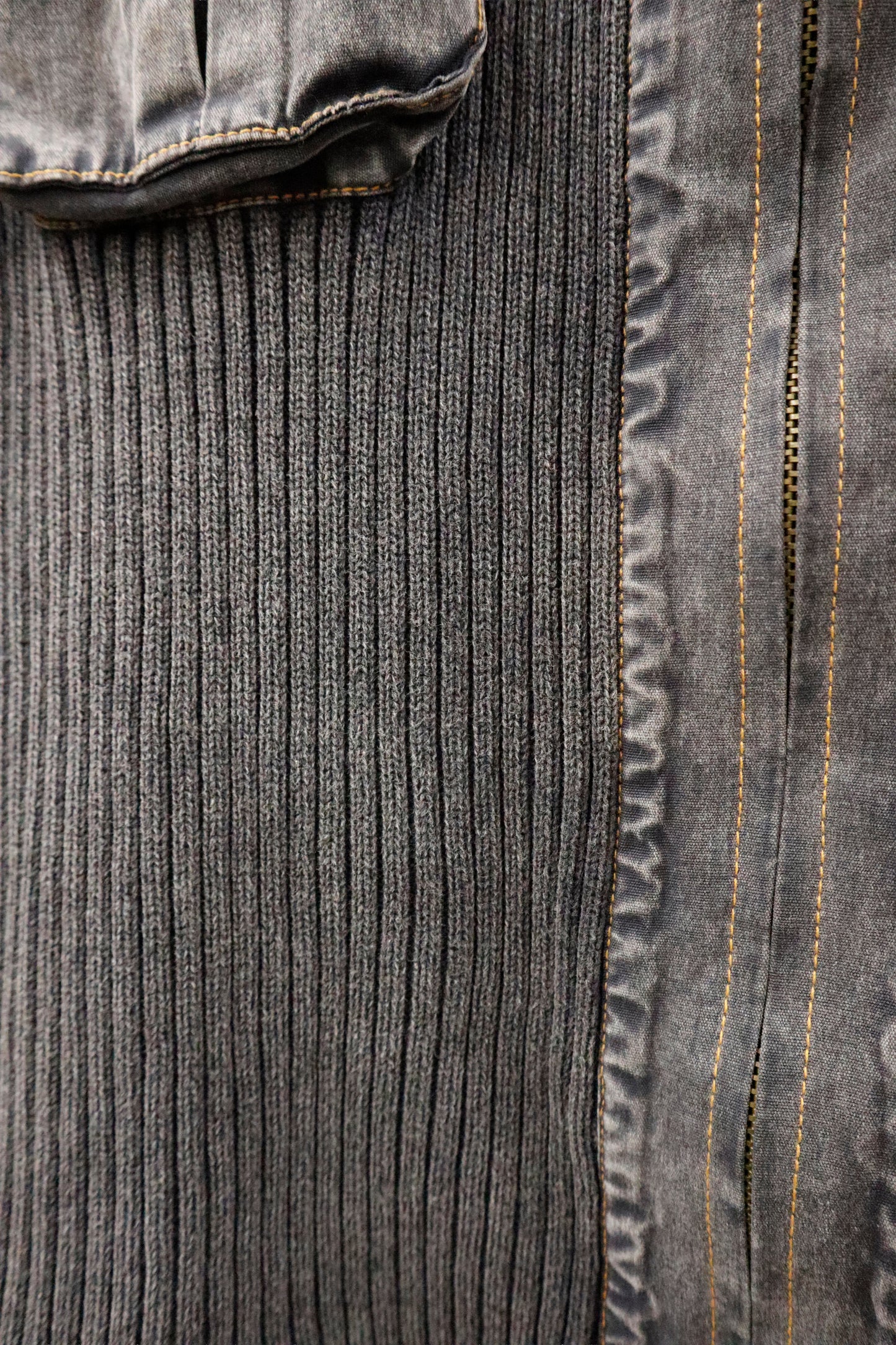 rib knit ZIP tops/U-［2603-004］