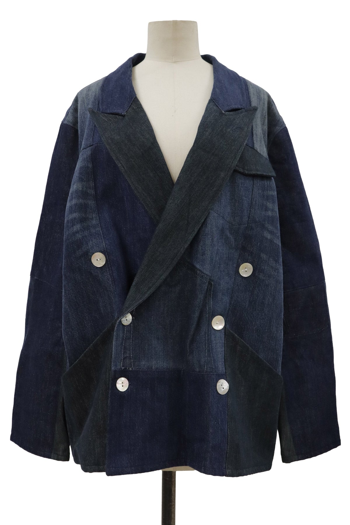 patchwork denim jacket/RM-［2608-096］