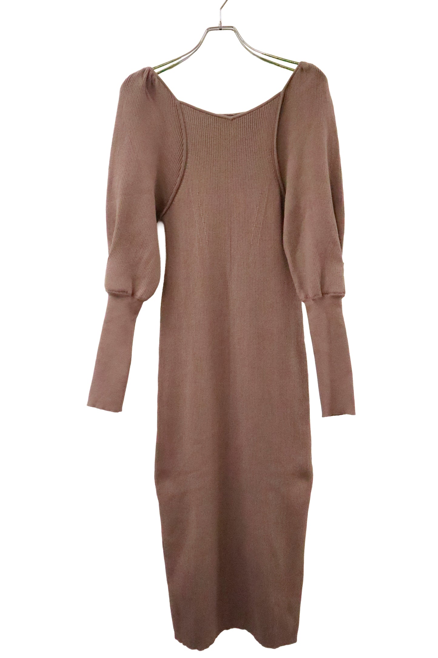 rib knit dress / U-［2601-040］