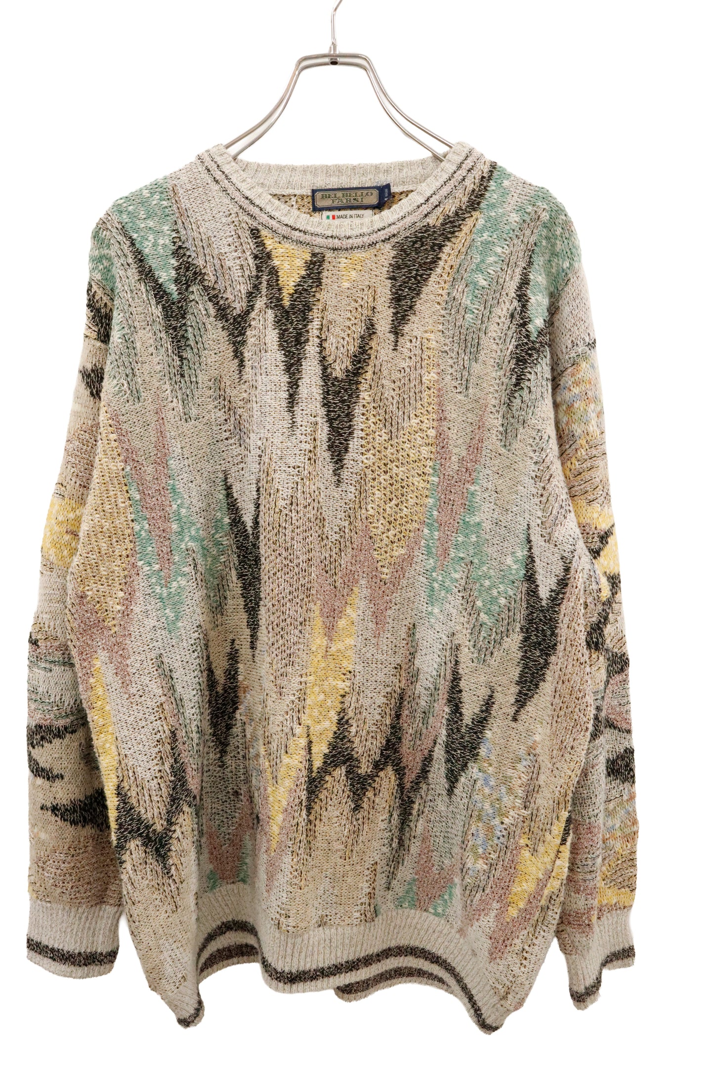 Abstract Pattern Knit Sweater/U-［2602-025］